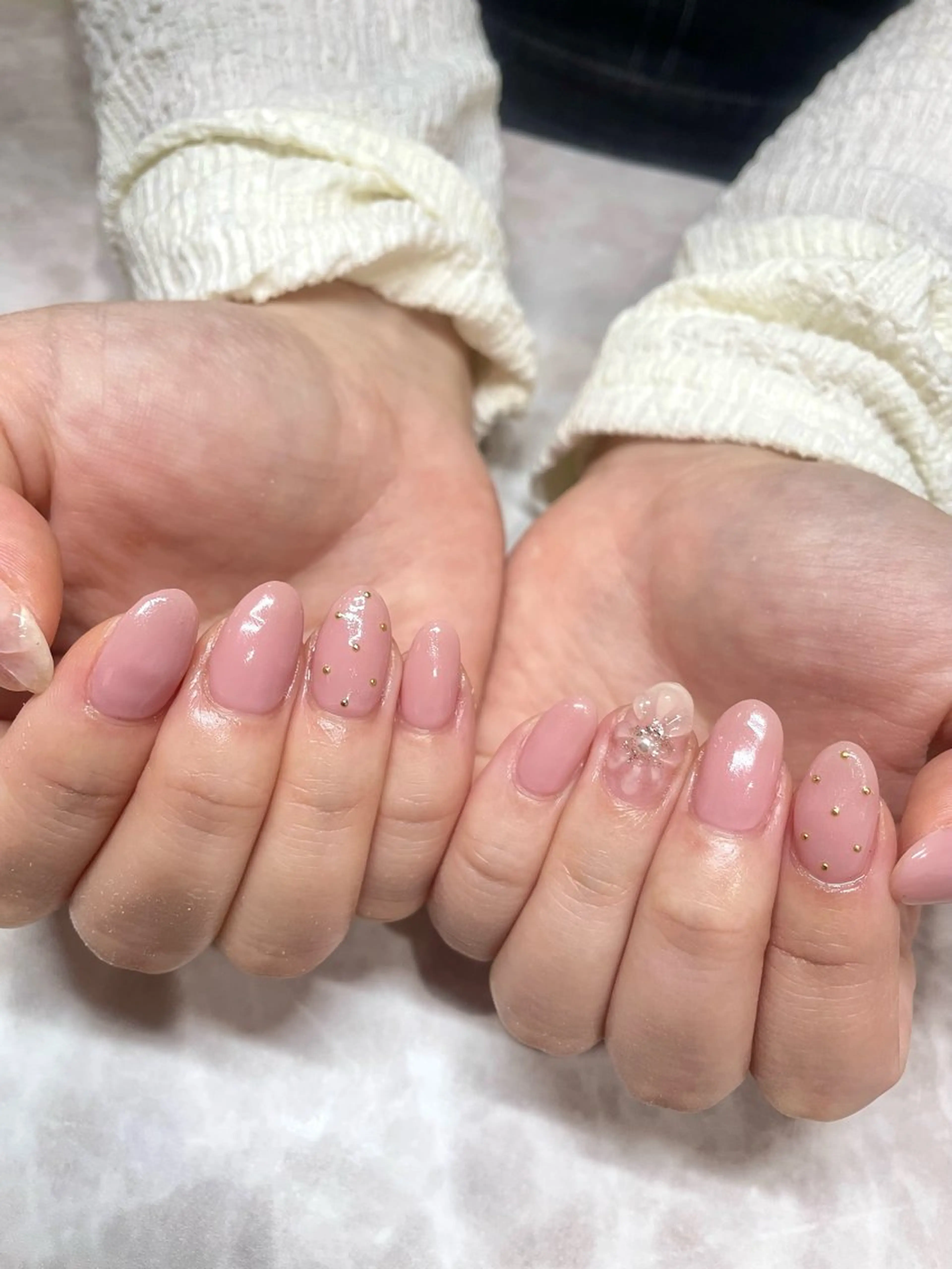 ネイル ピンク ハンドネイル Beautiful Meかえでのネイルデザイン