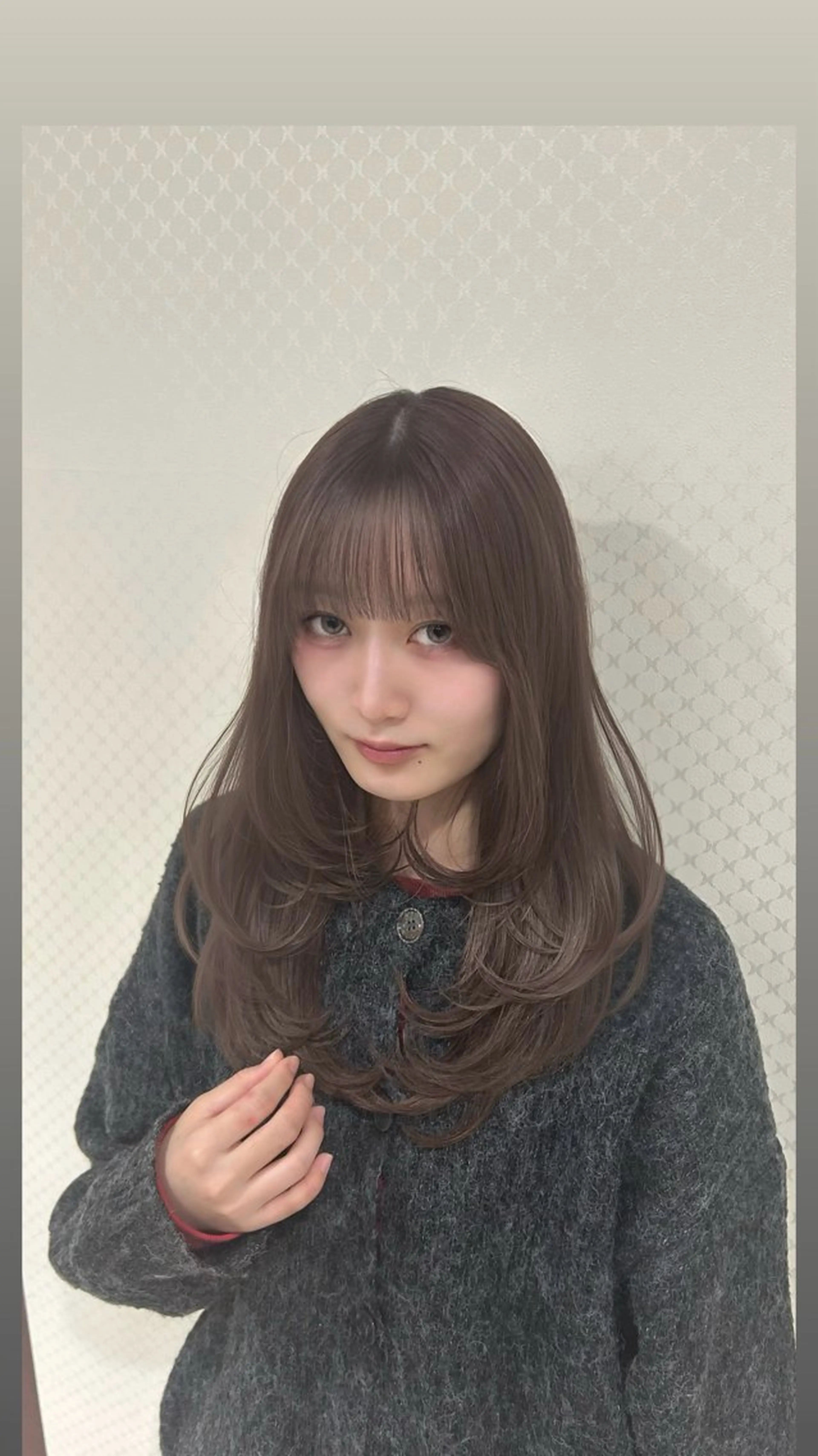 ロング レイヤーカット Labless所属・韓国レイヤー×顔周り カット/Takunaのヘアスタイル