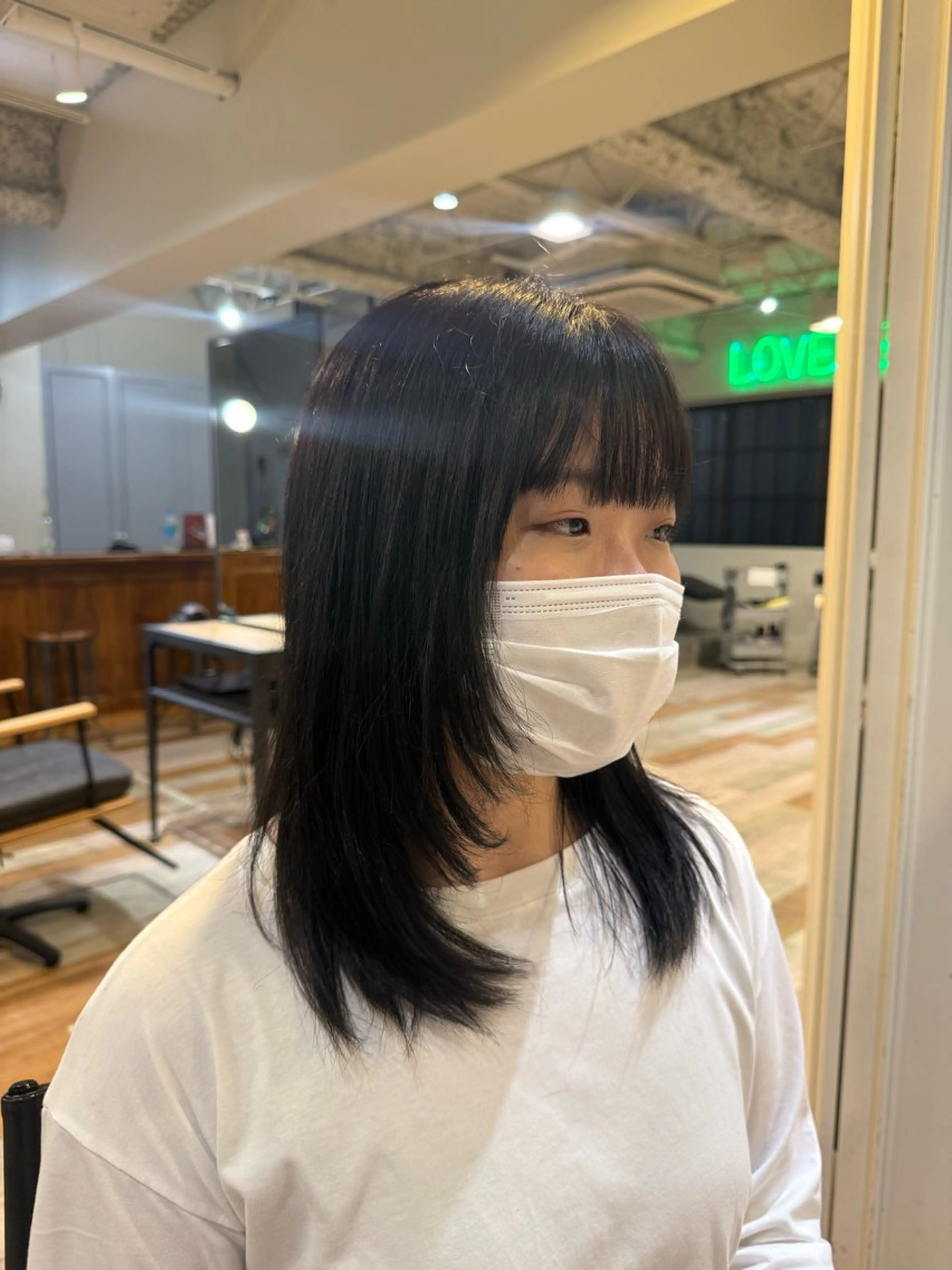 ミディアム カラー 透明感カラー 顔まわりレイヤー 顔周りカット レイヤーカット カット トリートメント メンズカット/パーマ 艶カラーTAIGA︎のヘアスタイル