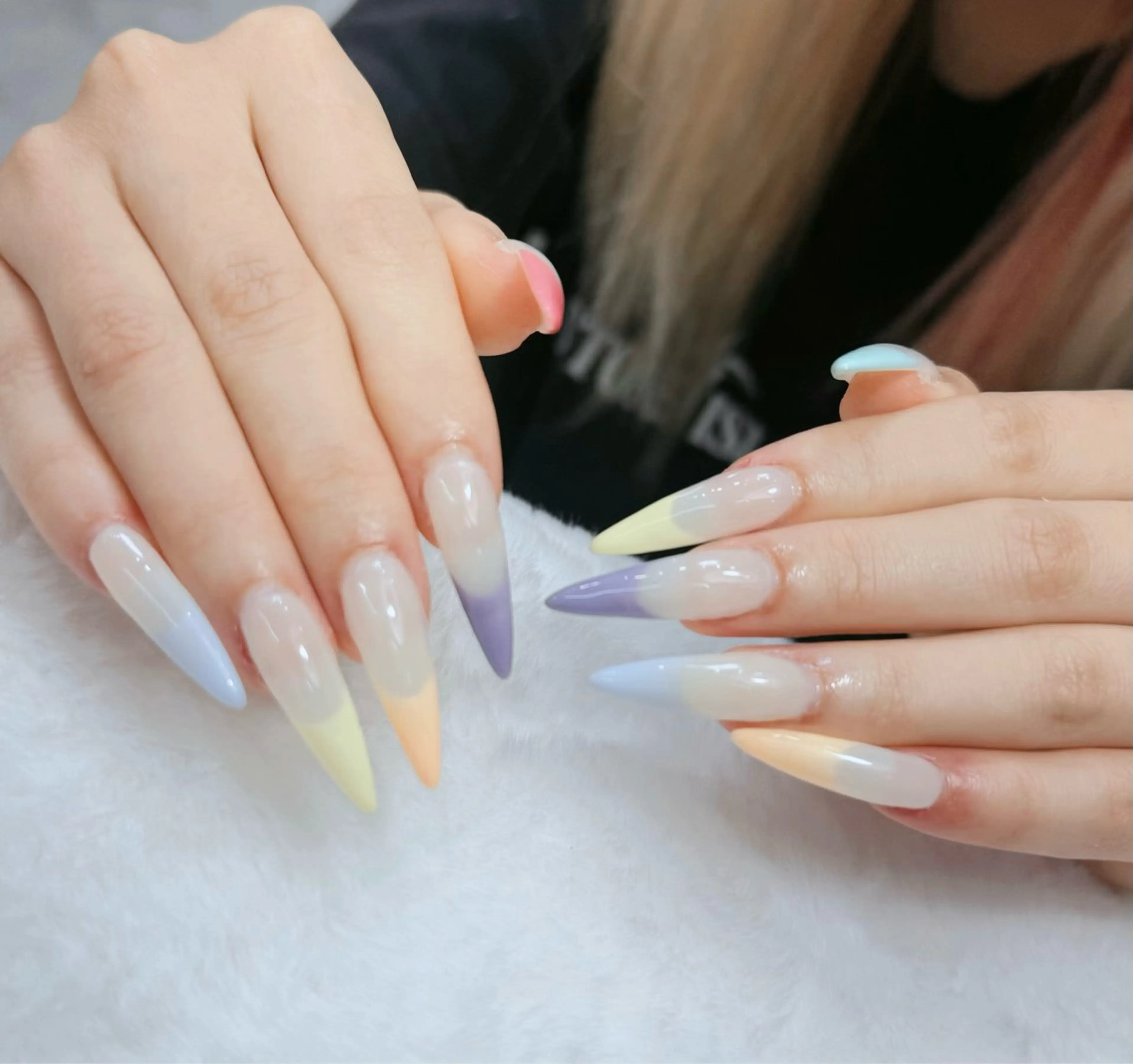 ❤️ネイルチップ10本長さだし＋フレンチネイル(10本OK)❤️の写真