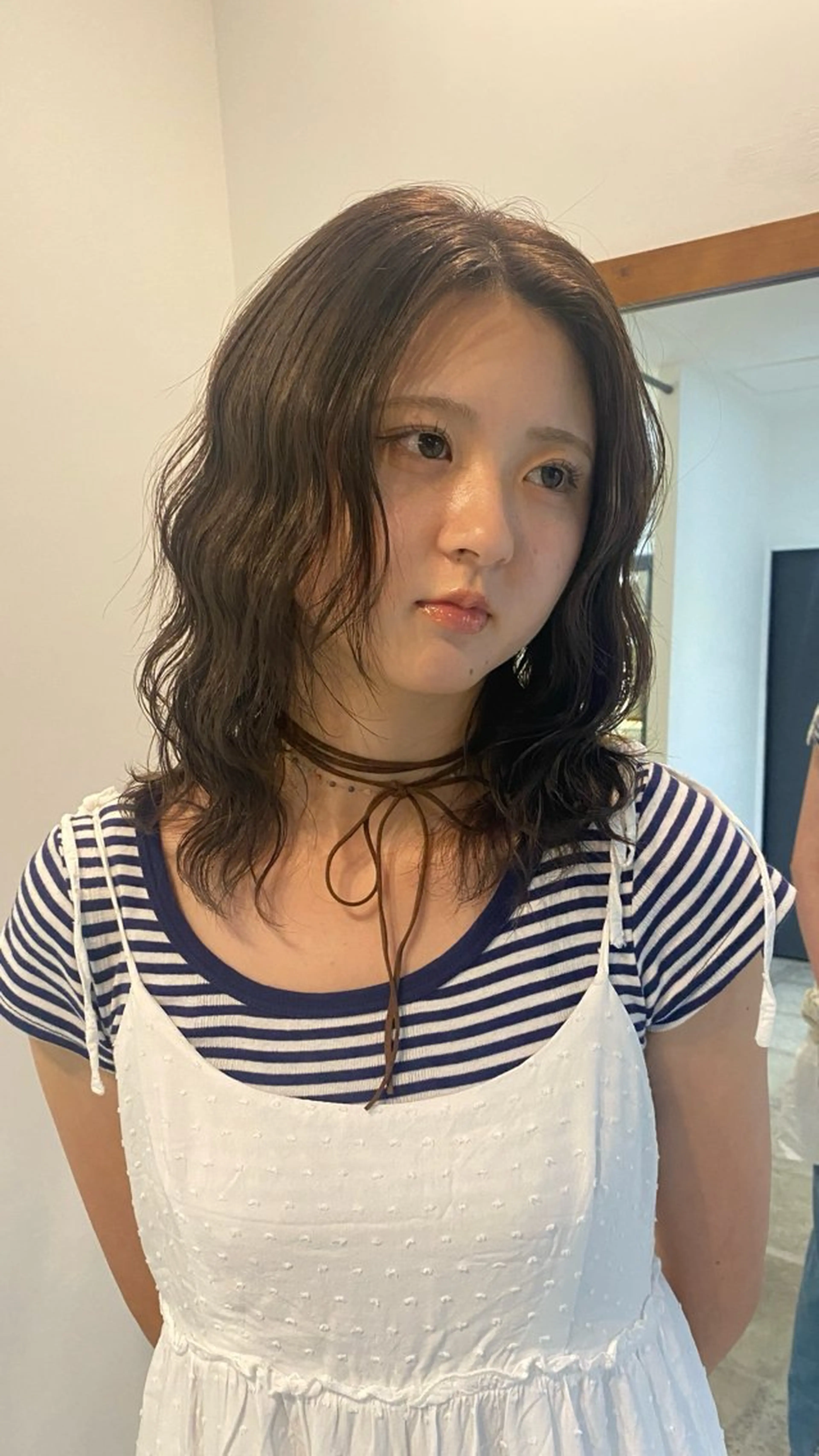 ミディアム ヘアカラー ササキ モモカのヘアスタイル