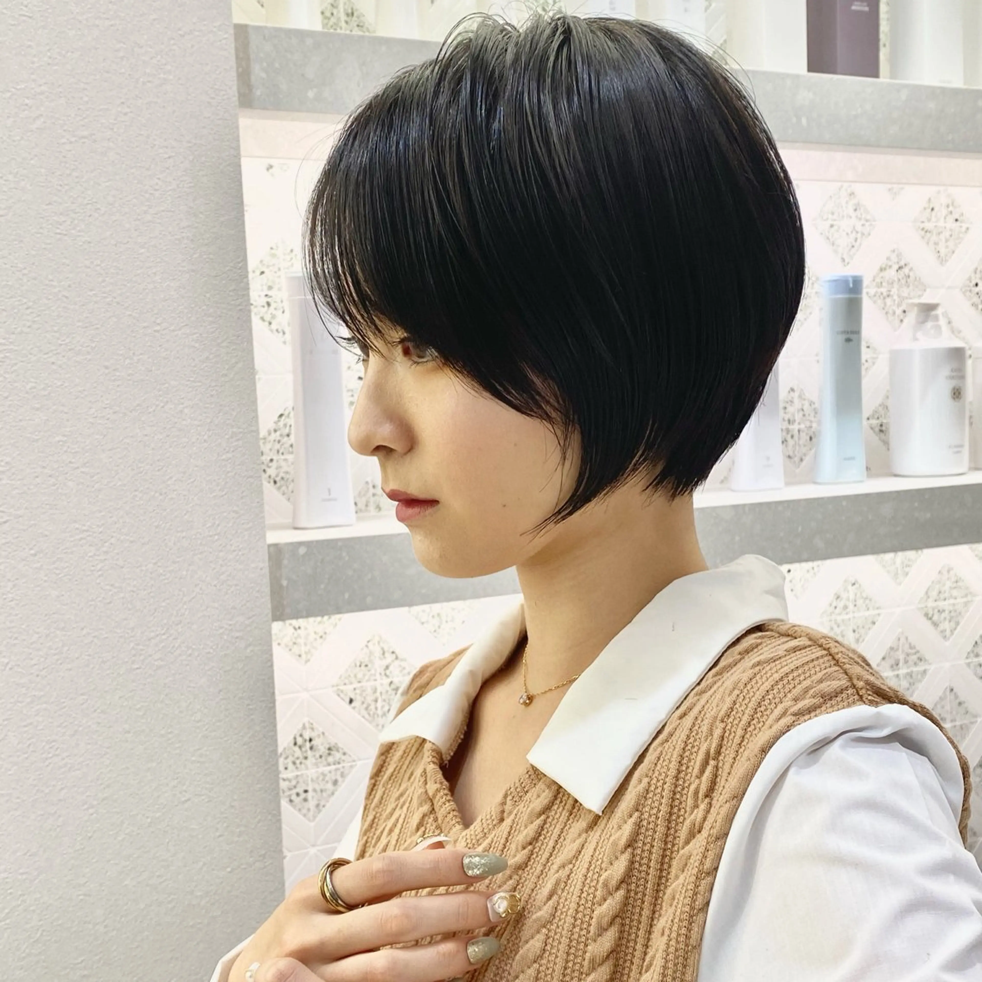 ショート カラー ショートヘア 小顔カット 木原良 (キハラ リョウ)のヘアスタイル