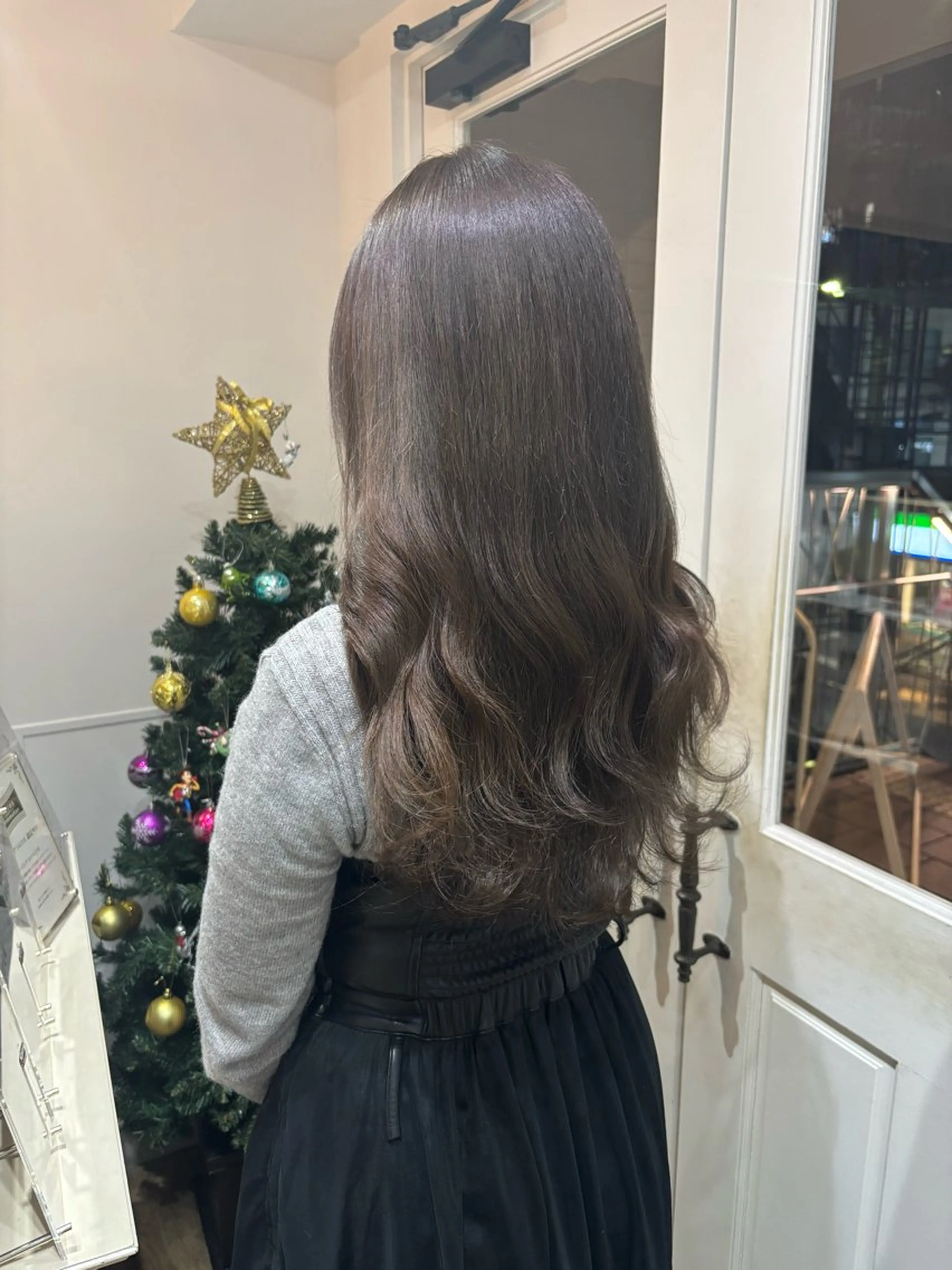 ロング カラー カット ヘアカラー トリートメント Risa🐈‍⬛/ グレージュ/透明感のヘアスタイル