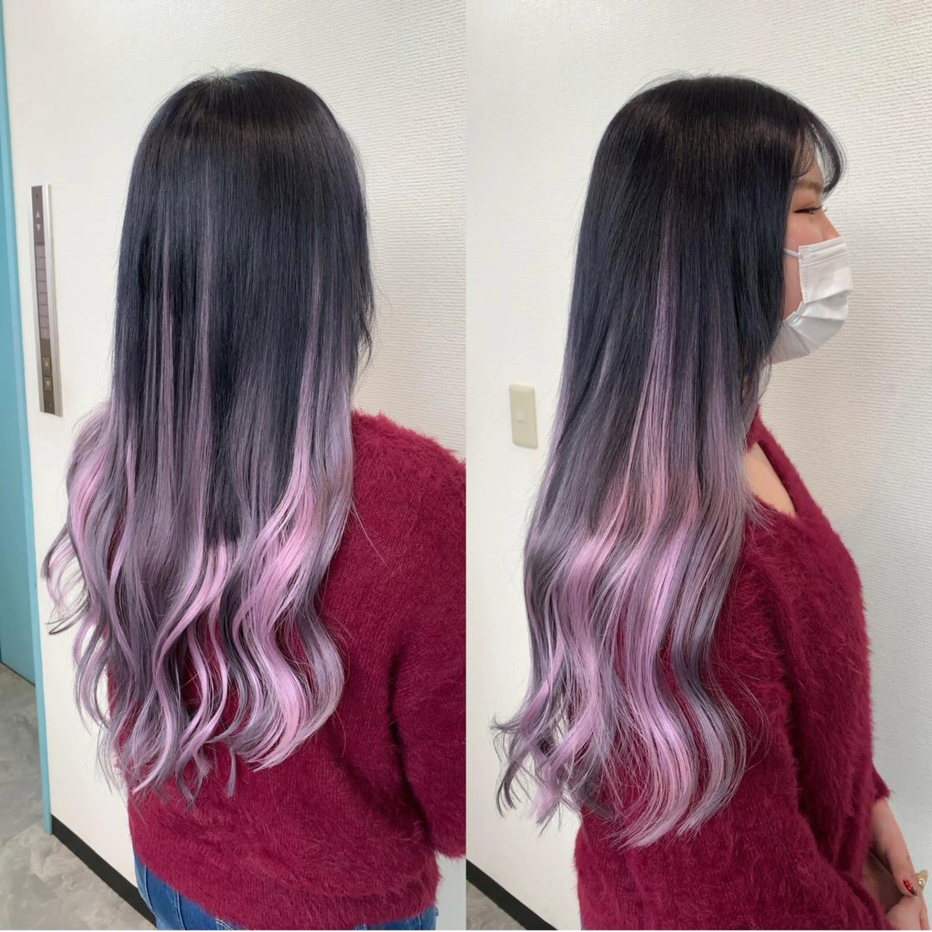 ロング カラー グラデーションカラー パープルカラー エクステ 透明感カラーが 得意です！NAOKIのヘアスタイル