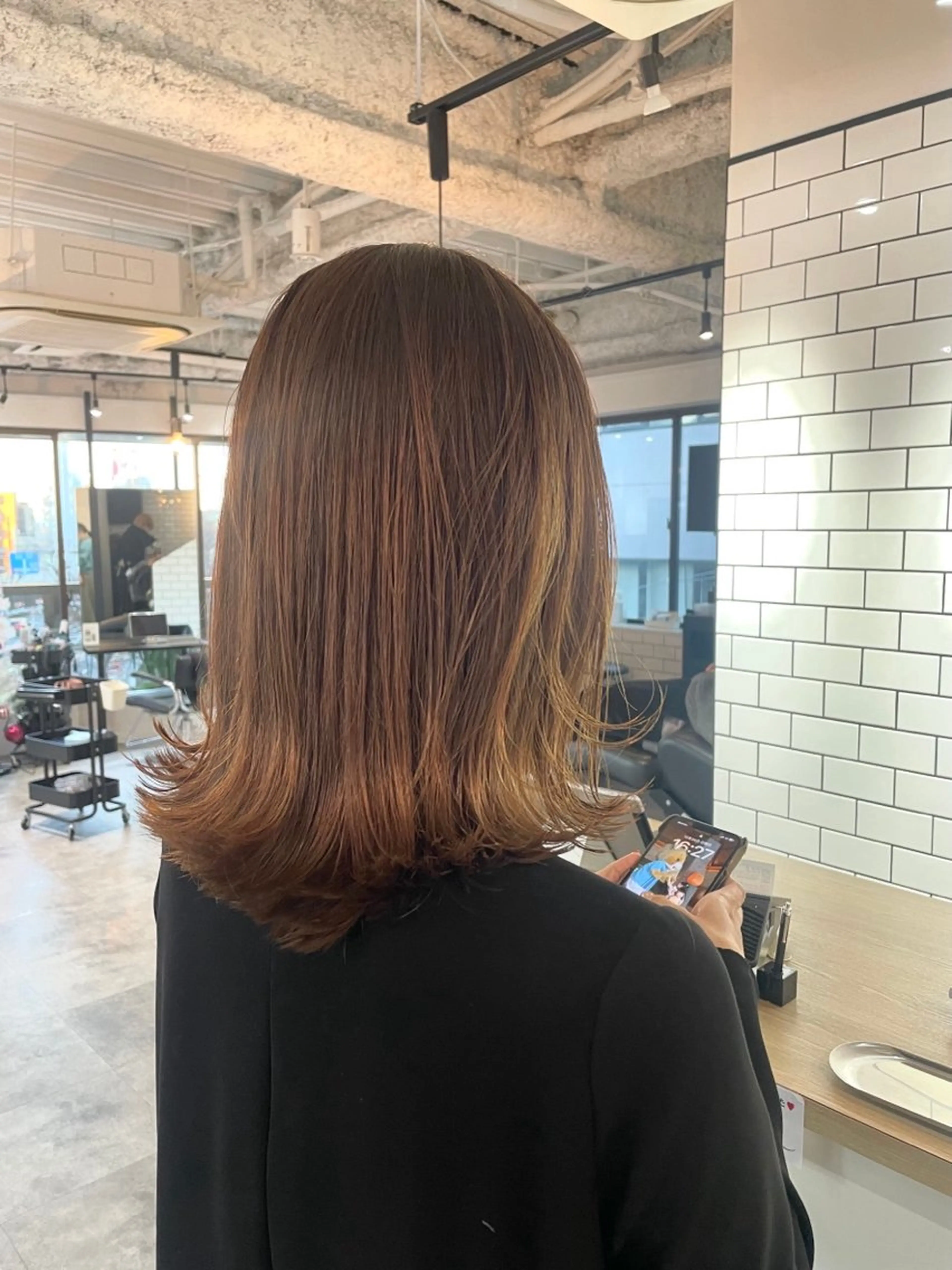カラー ブラウンカラー ハルカ ・のヘアスタイル