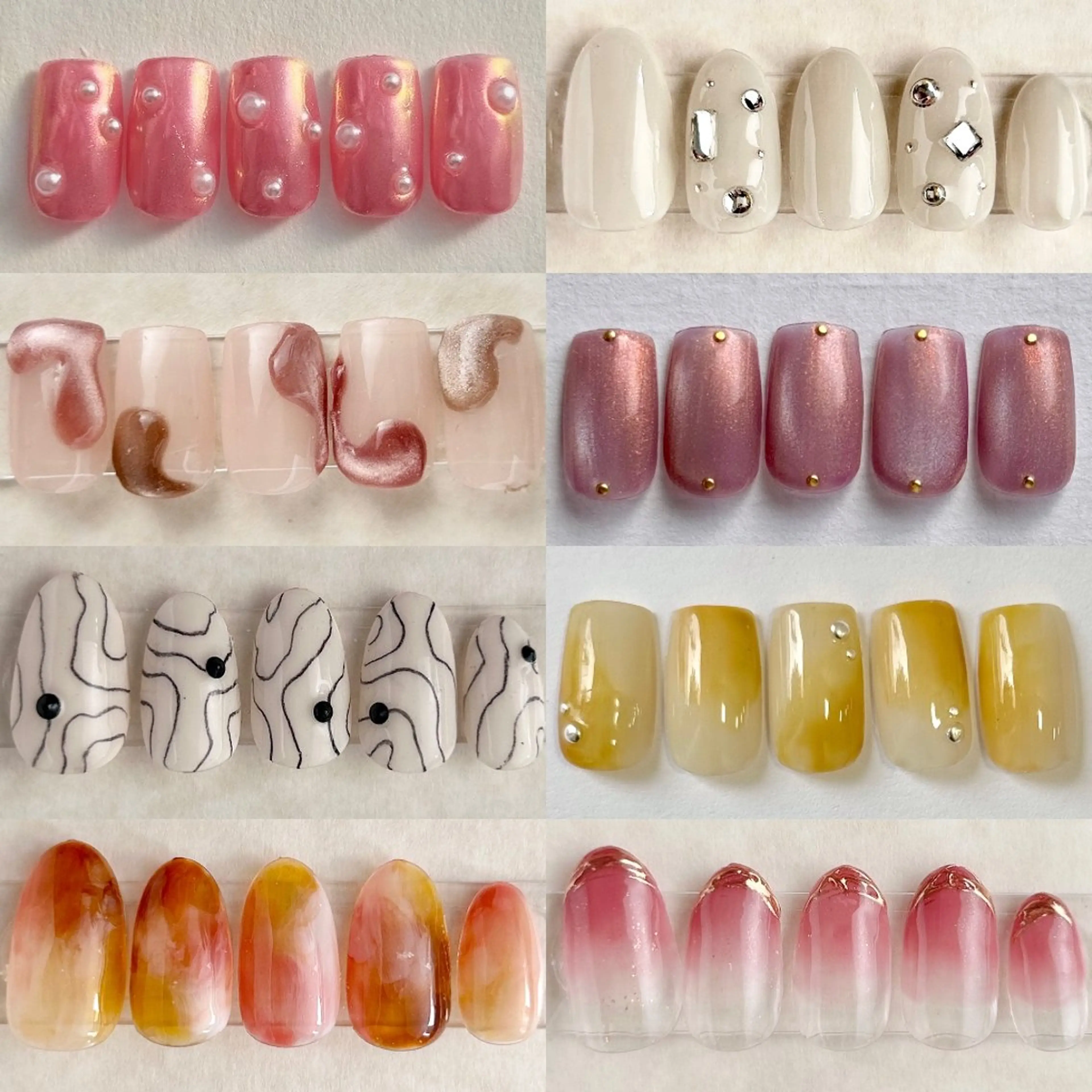 ネイル アートネイル ブルー ボルドー ジェルネイル グリーン ハンドネイル muum　新宿2分 新宿三丁目1分のネイルデザイン