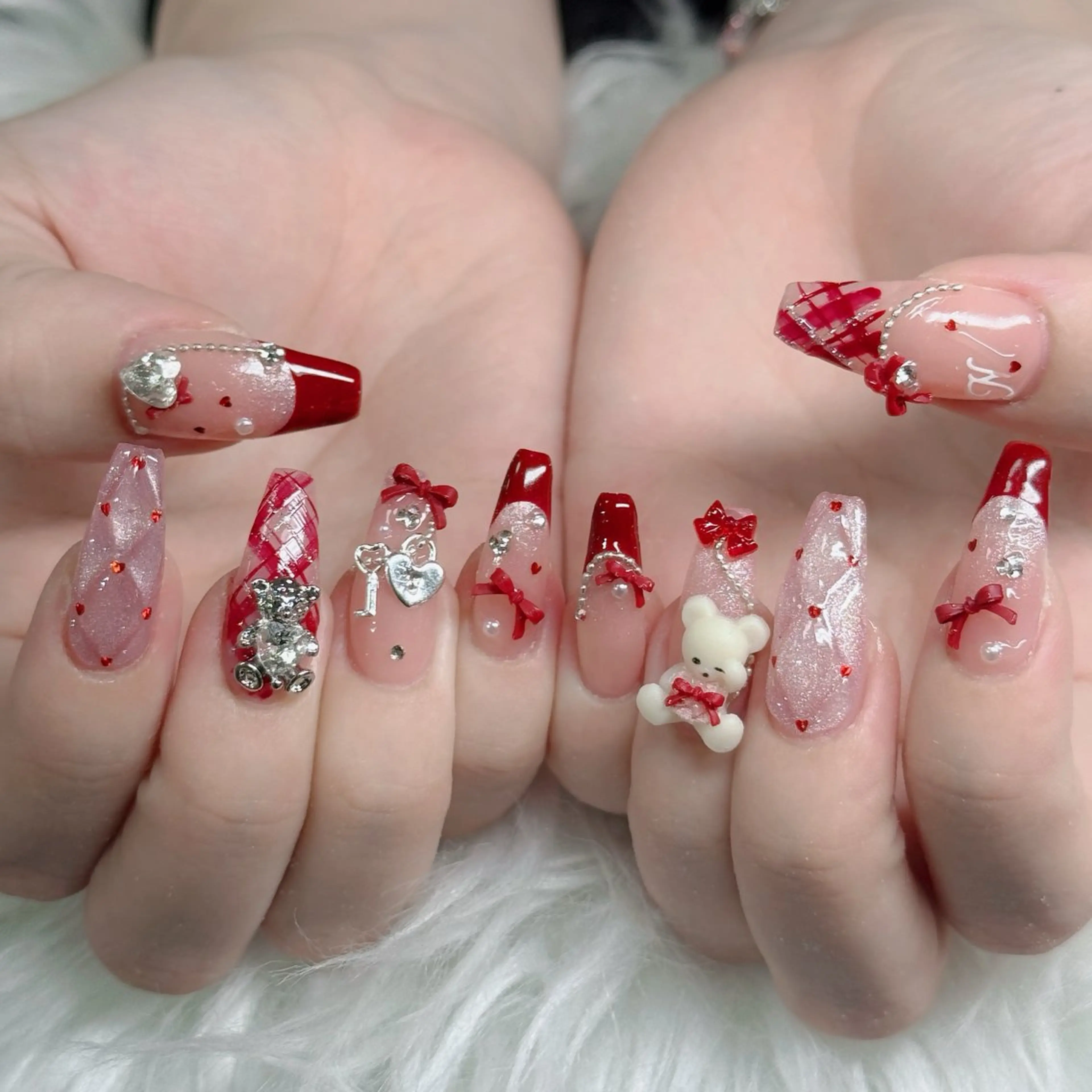 ネイル フットネイル フレンチネイル グラデーション 韓国ネイル ロングネイル ハンドネイル Hani Nail Salonのネイルデザイン