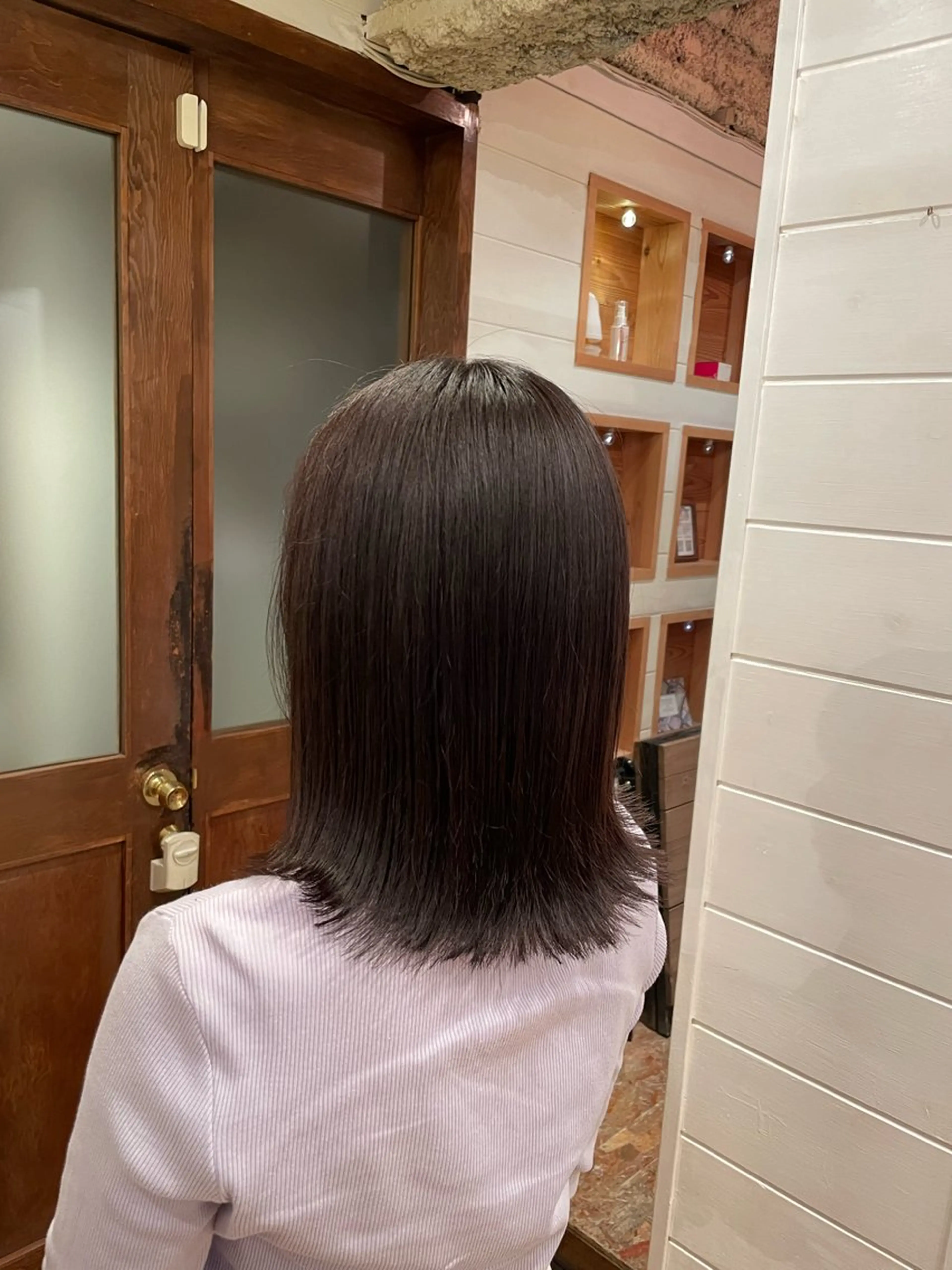 ミディアム ボブ/縮毛矯正/レイ ヤー♡Natsukiのヘアスタイル