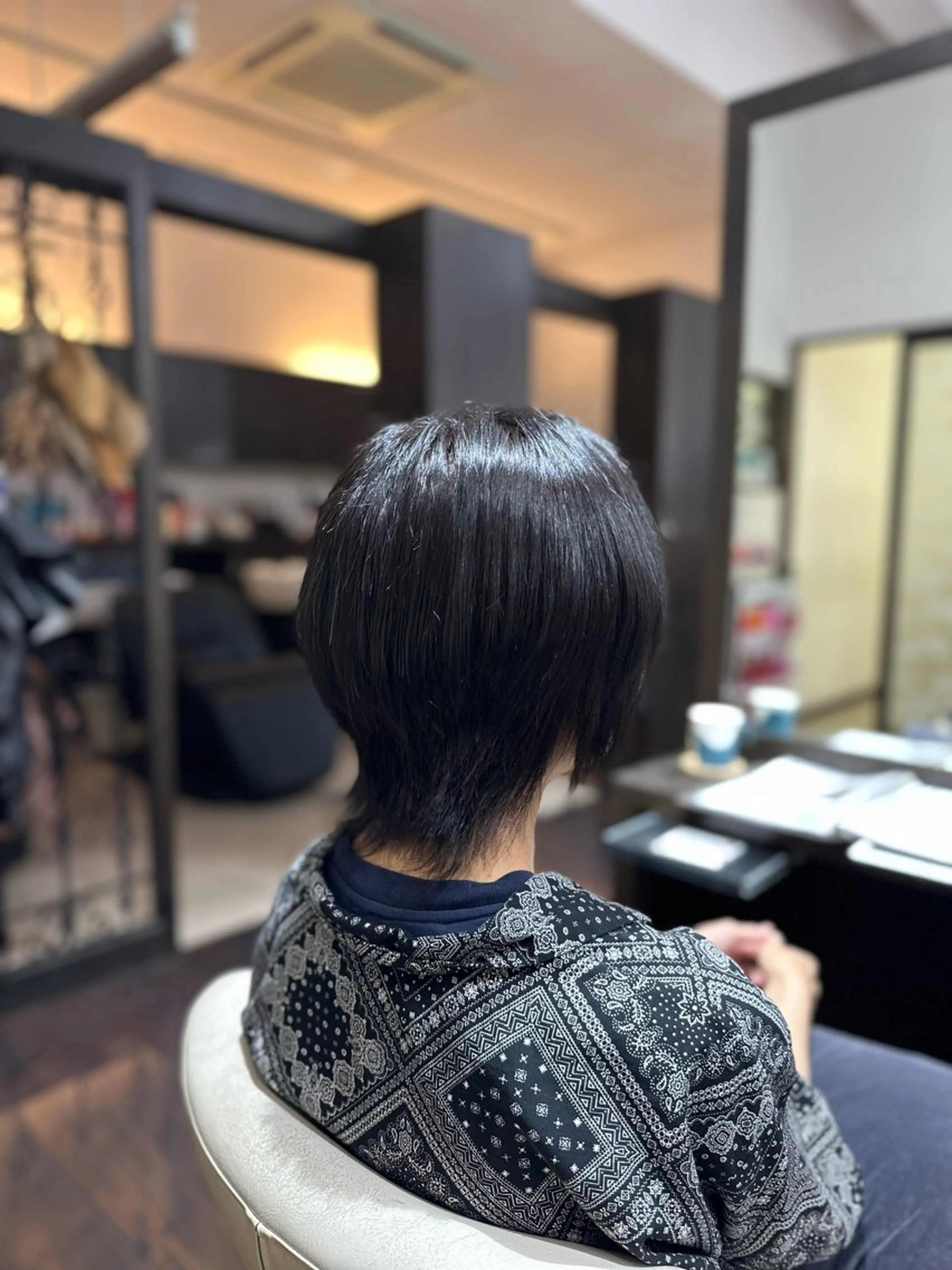 ショート ヘアカラー 田中 桜風のヘアスタイル