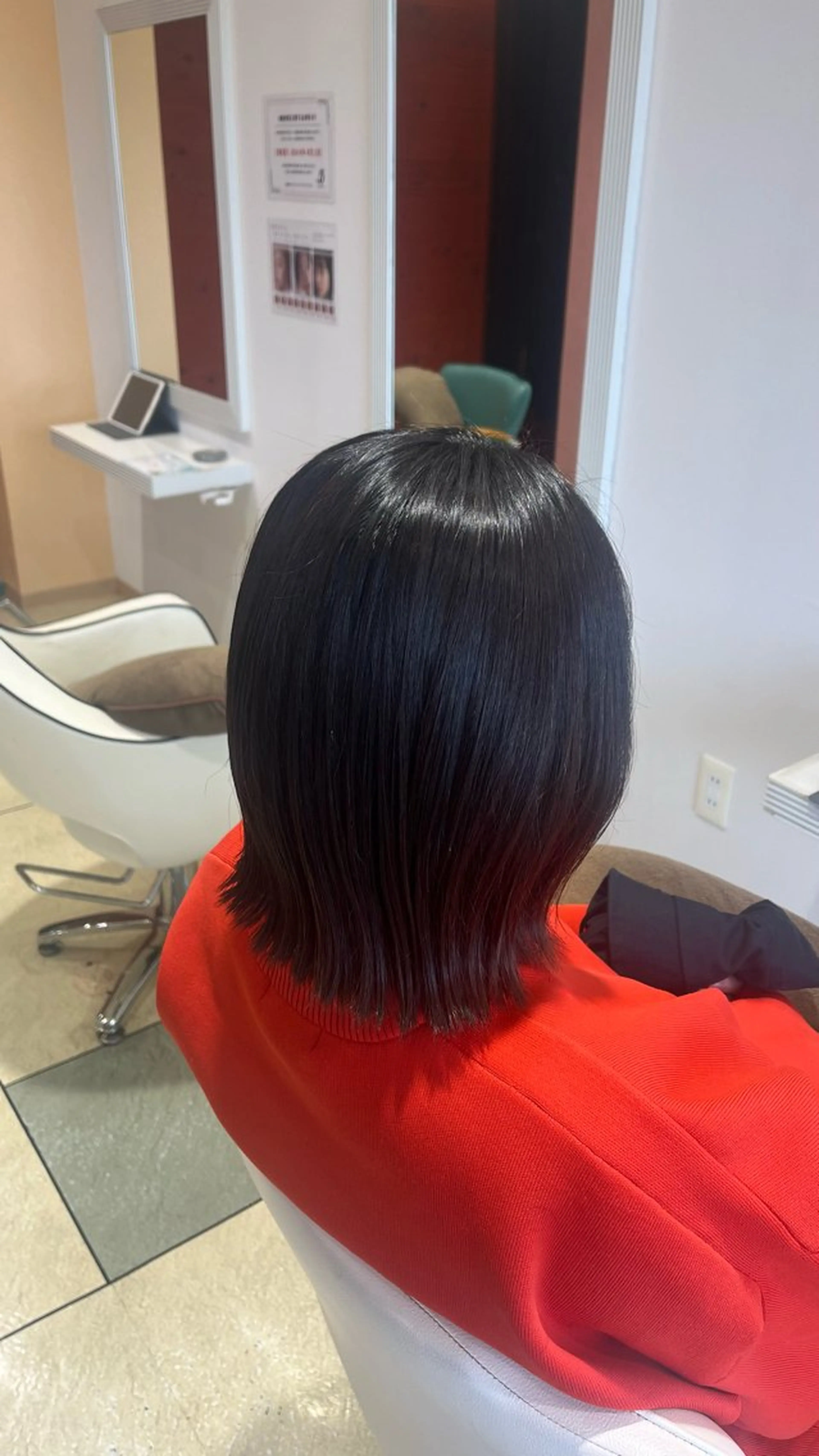 ミディアム カラー カット ヘアカラー トリートメント ベージュカラー⌇﻿ くびれヘア.𐙚心音のヘアスタイル
