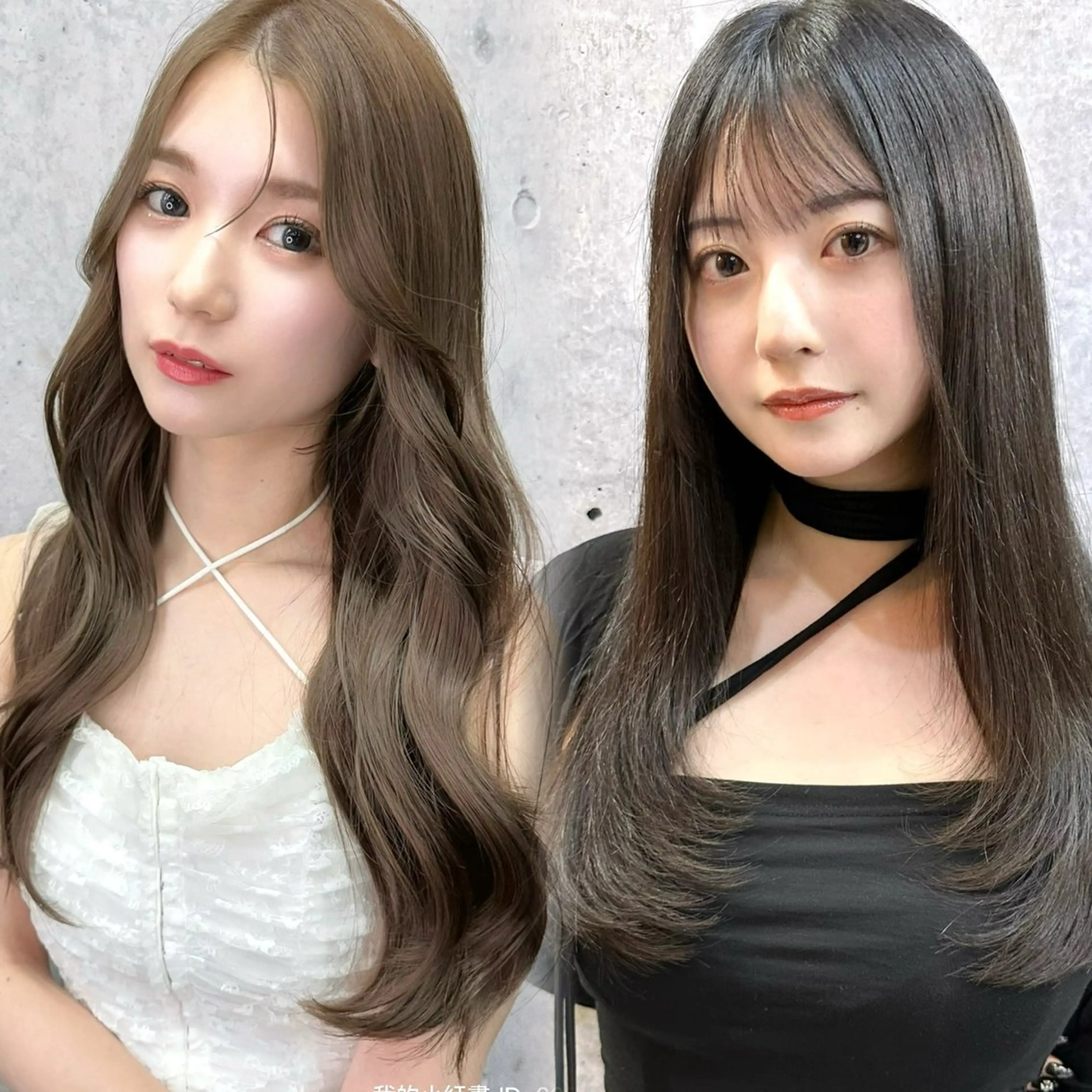 ロング カット ヘアカラー トリートメント 韓国風/ワンホンヘア 髪質改善/MaCoのヘアスタイル