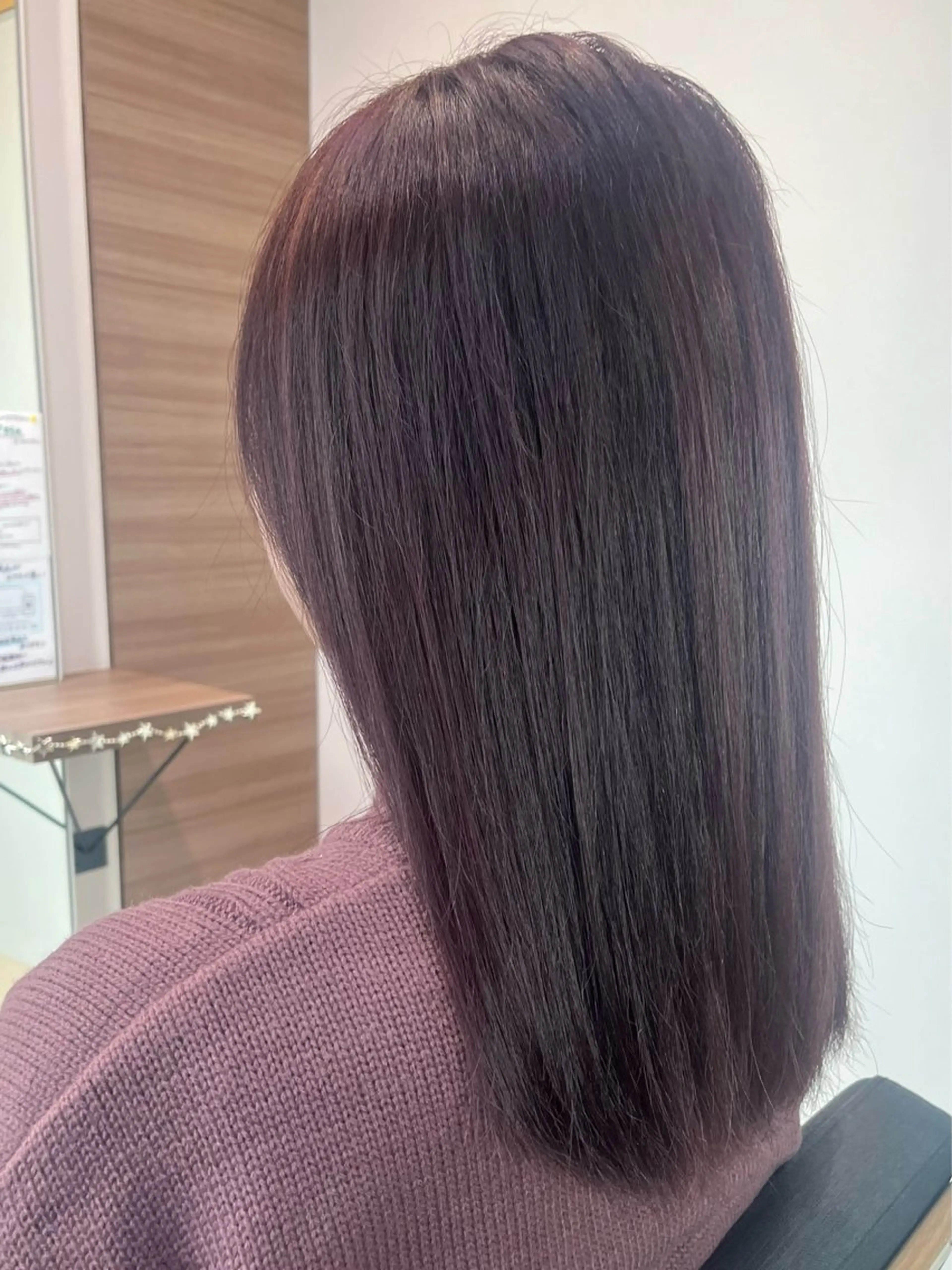カラー ラベンダーカラー ラベンダーピンク ピンクカラー AMELY　寺田 朱里のヘアスタイル