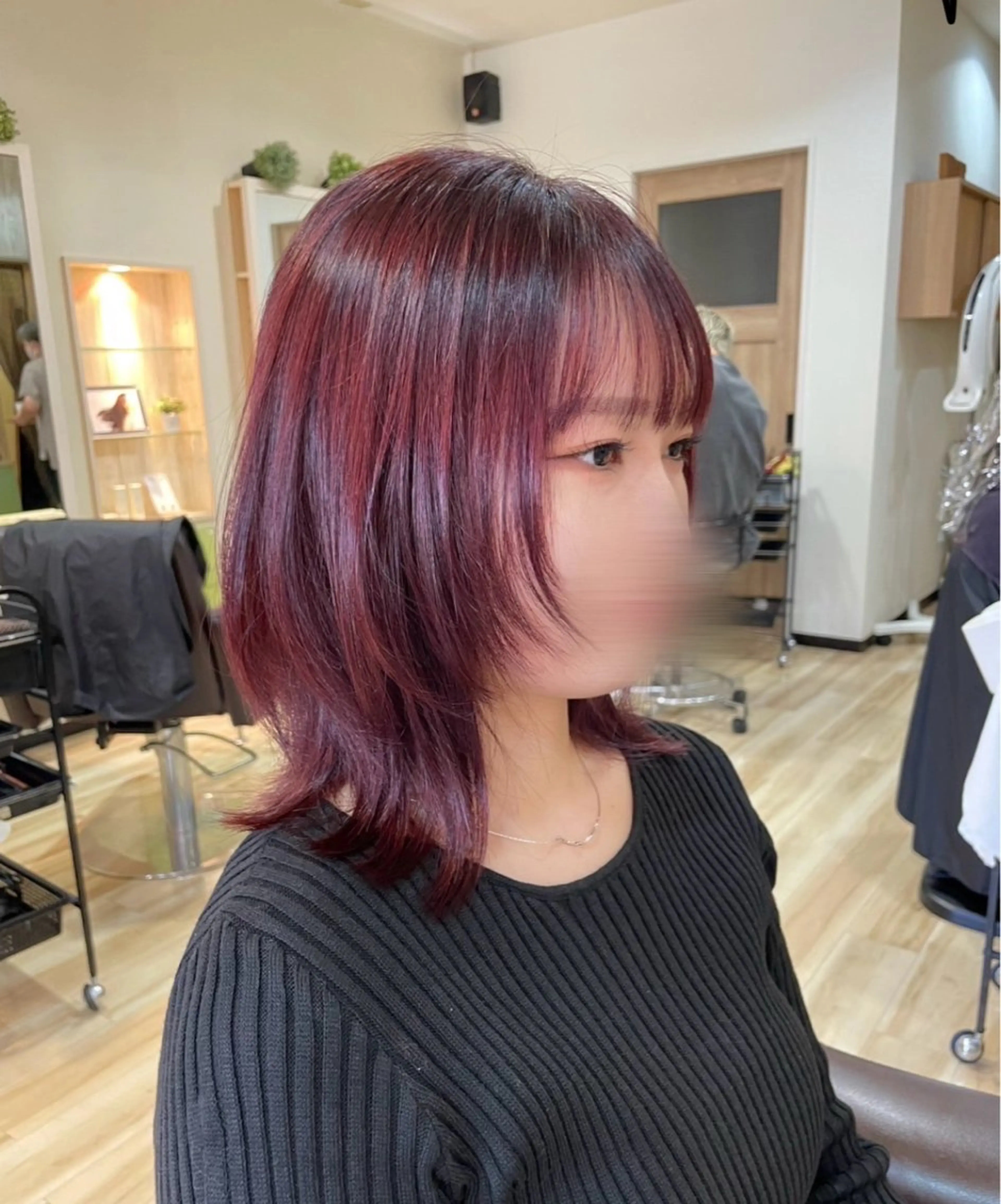 ミディアム 🦋ハイトーン🦋 石山 希理🦋のヘアスタイル