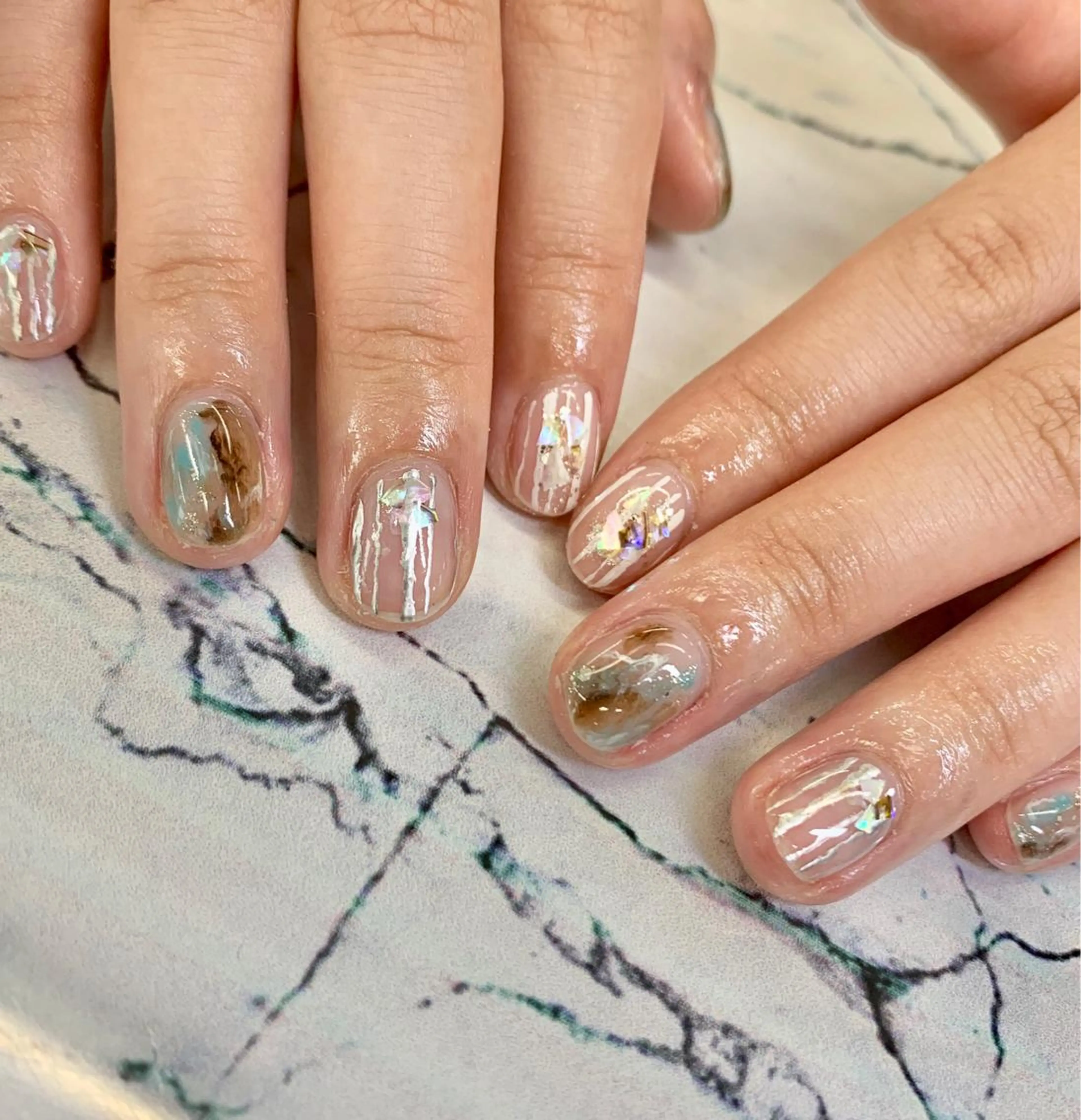 ネイル クリアネイル ニュアンスネイル ハンドネイル nail salon -Lien-所属・nailsalon -Lien-のネイルデザイン