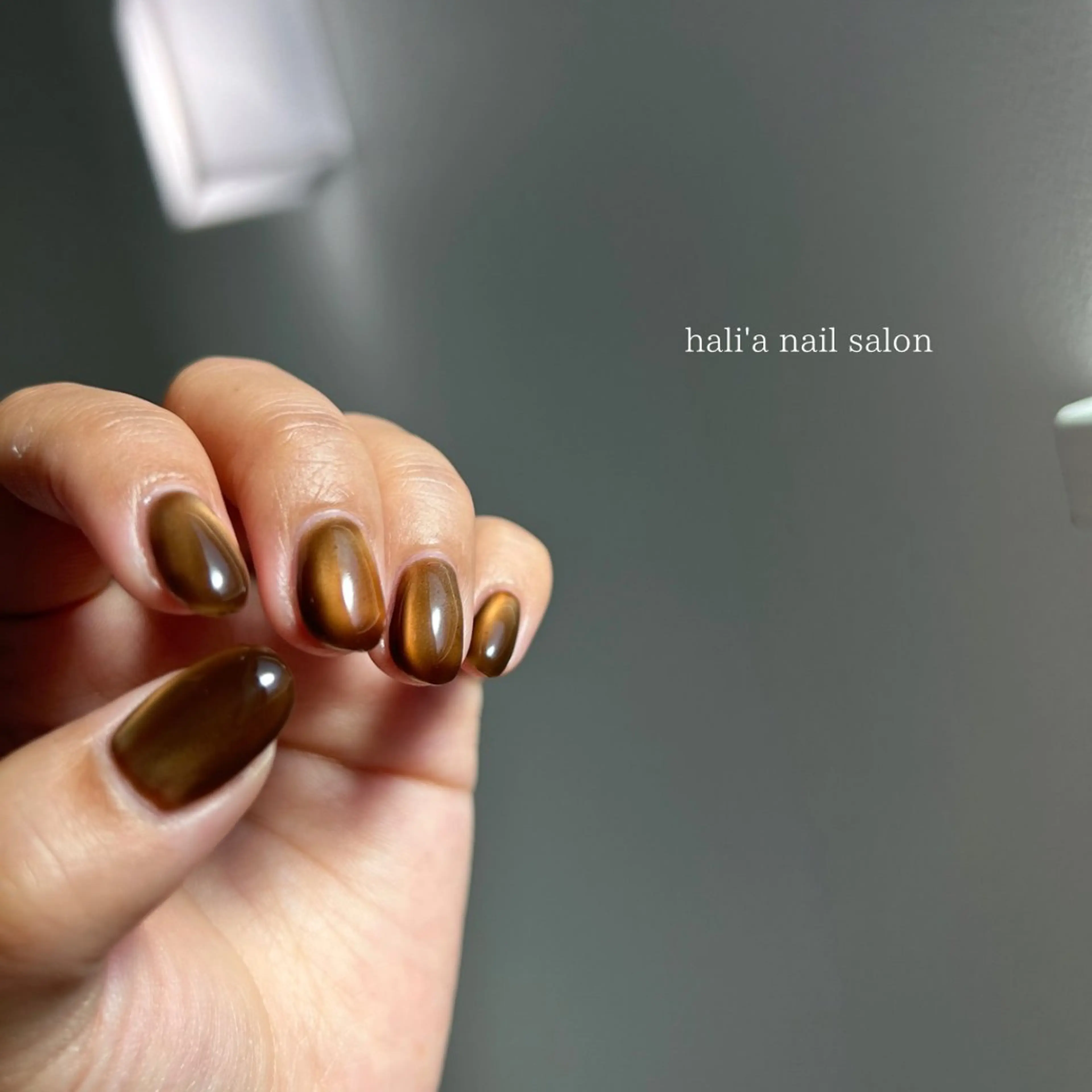 ネイル マグネットネイル ワンカラーネイル ハンドネイル hali’a nailのネイルデザイン