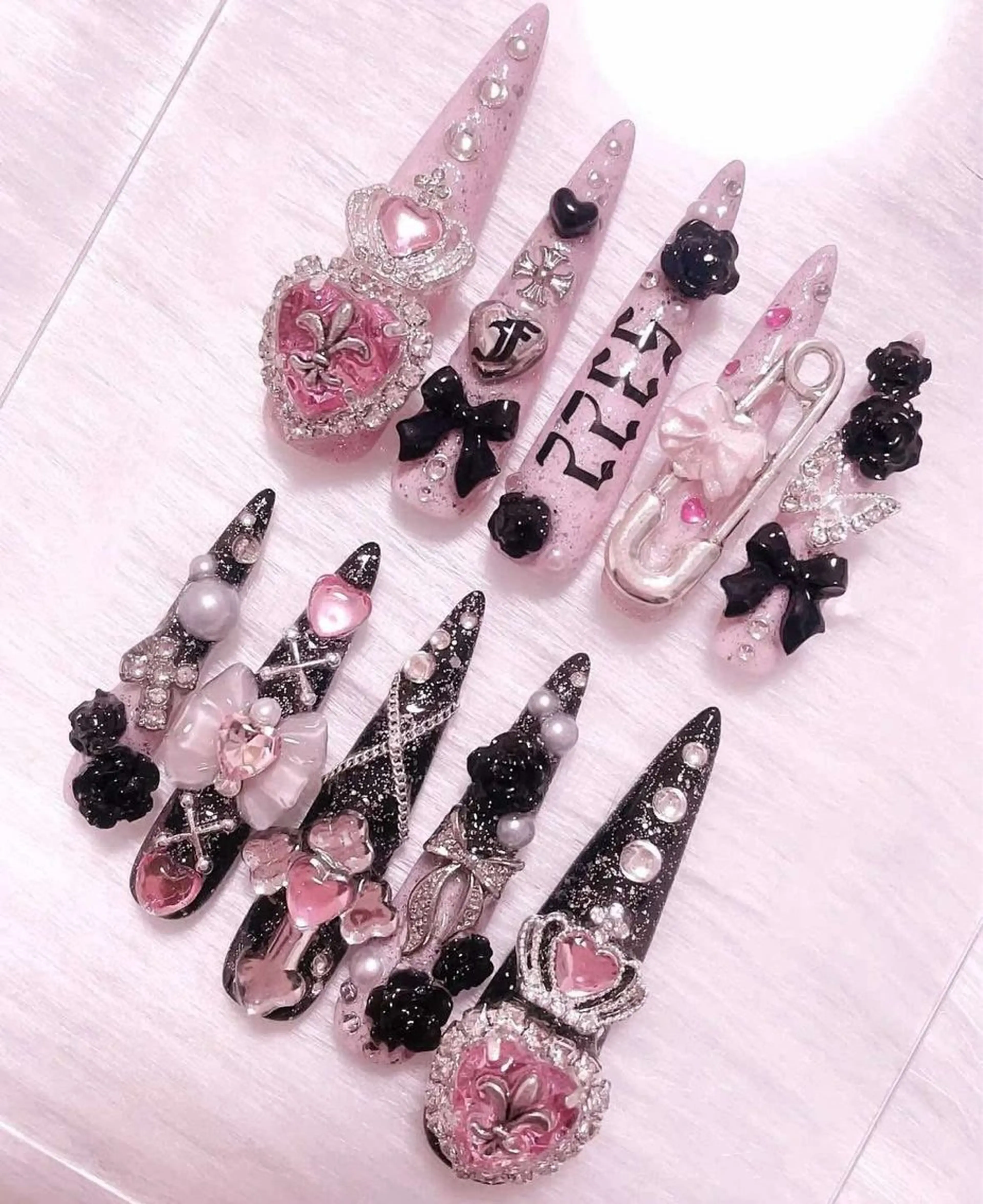 ネイル 長さ出し グラデーション 卒業式 キラキラネイル マグネットネイル ハンドネイル Lee Nailsのネイルデザイン