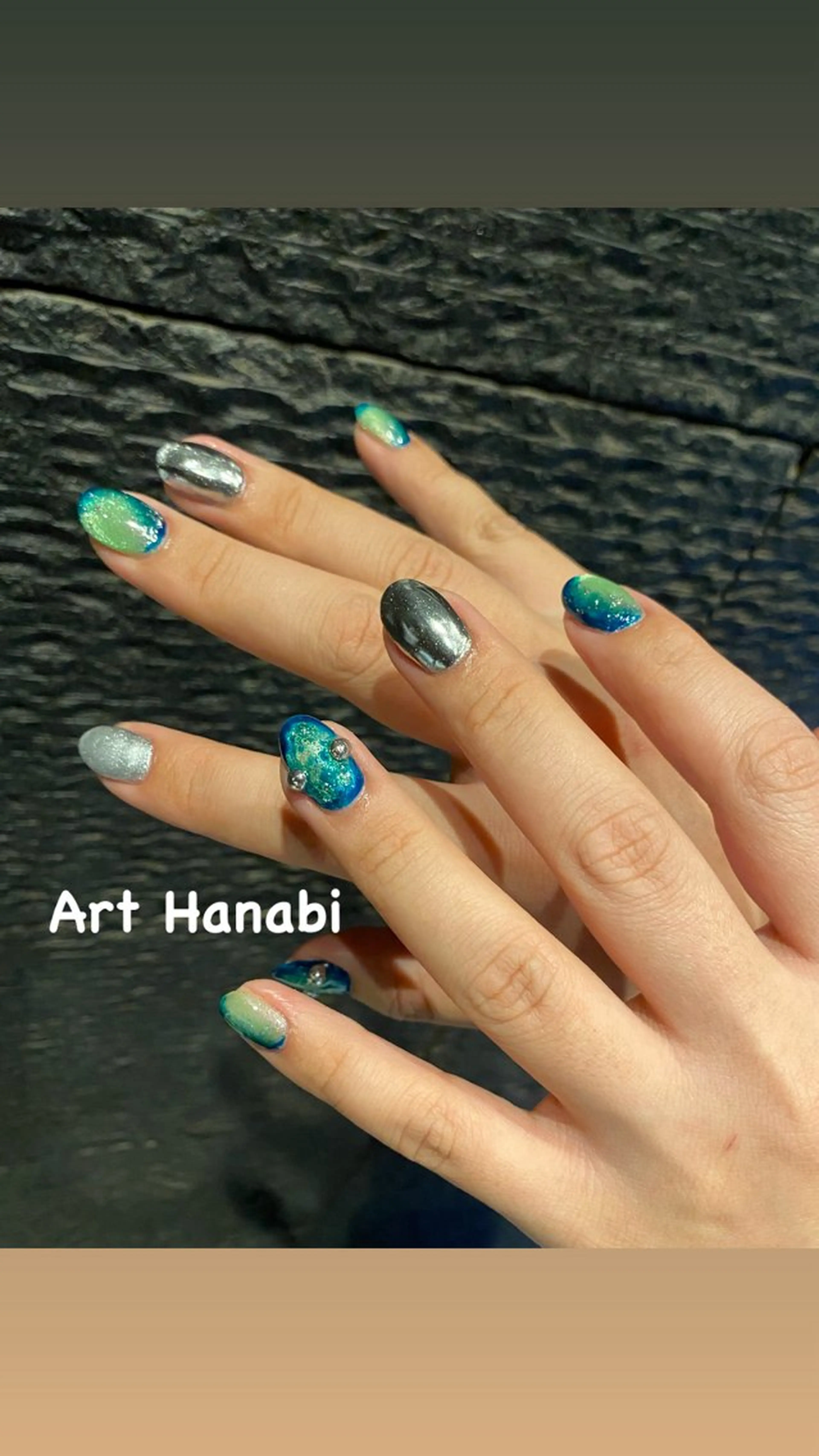 ネイル メンズネイル ハンドネイル ハンドケア Art Hanabi所属・Art Hanabi ミリのネイルデザイン