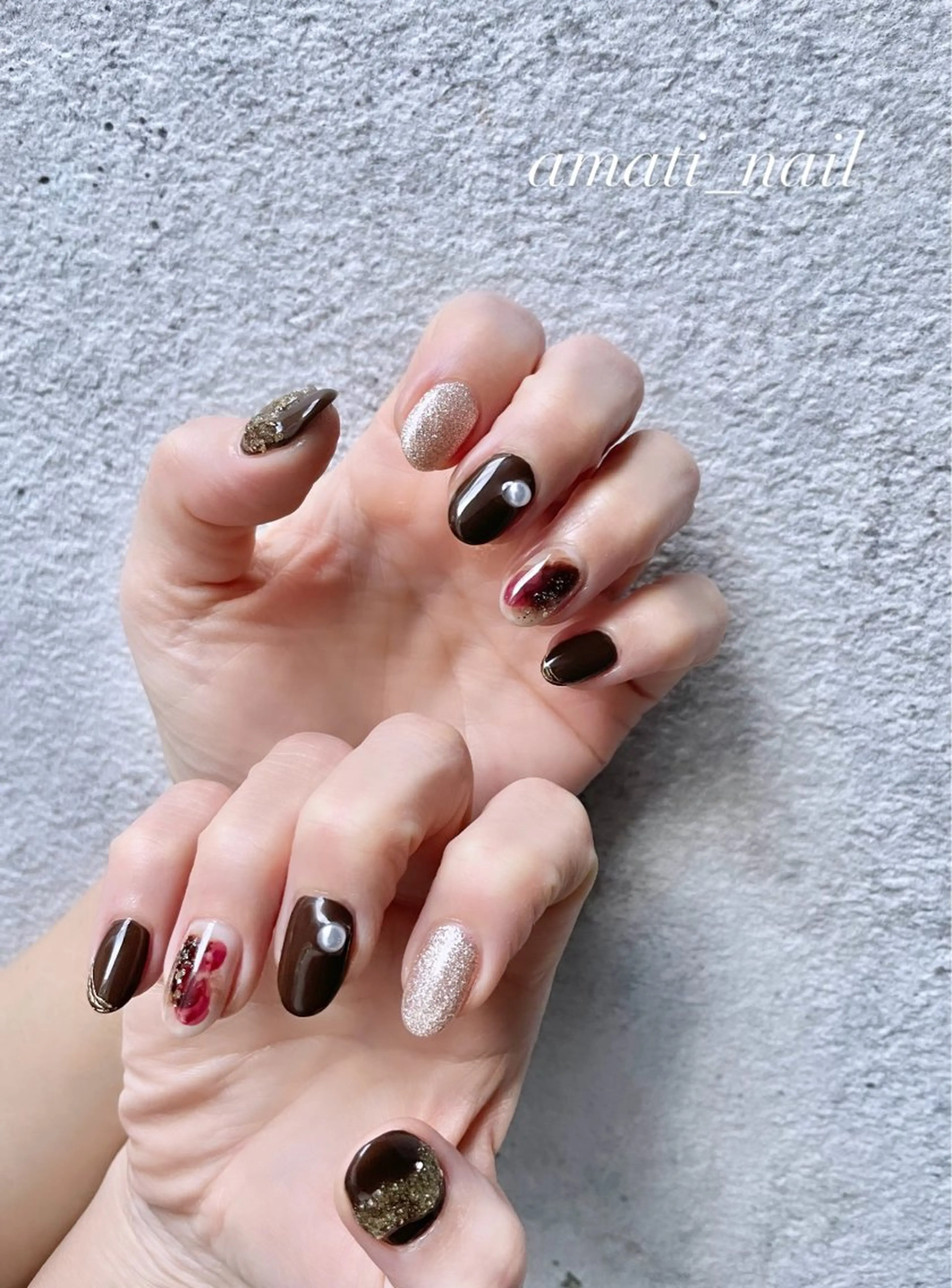 ネイル フットネイル ジェルネイル マグネットネイル ミラーネイル ニュアンスネイル ハンドネイル amati_nail TAKAKOのネイルデザイン