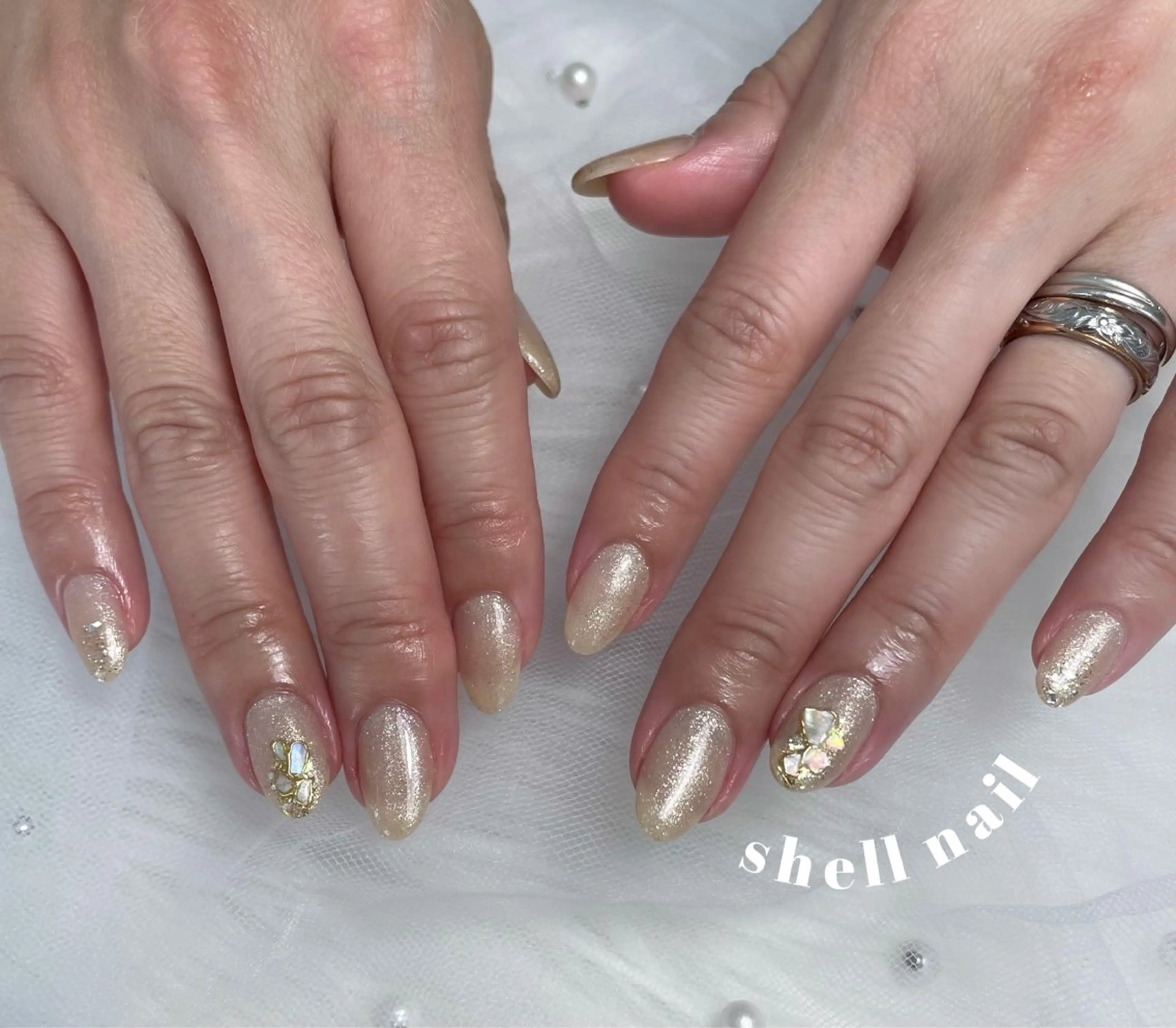 ネイル あゆ🎀/ワンホンネ イル/痛ネイルのネイルデザイン