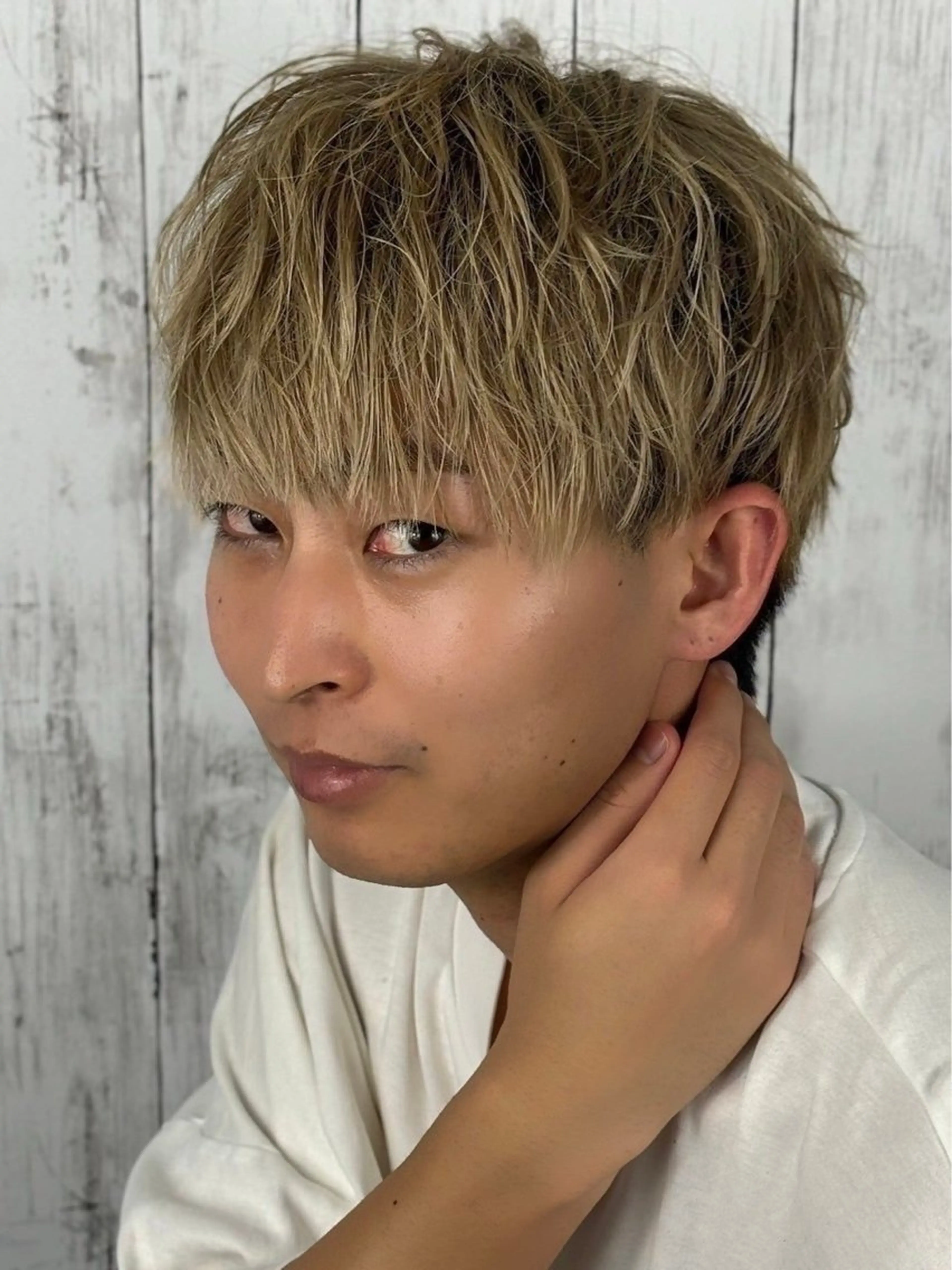 ミディアム カラー ヘアアレンジ メンズ カット ヘアカラー プレミアムバーバー新宿店所属・⚡️メンズ特化⚡️ 倉林 隼大のヘアスタイル