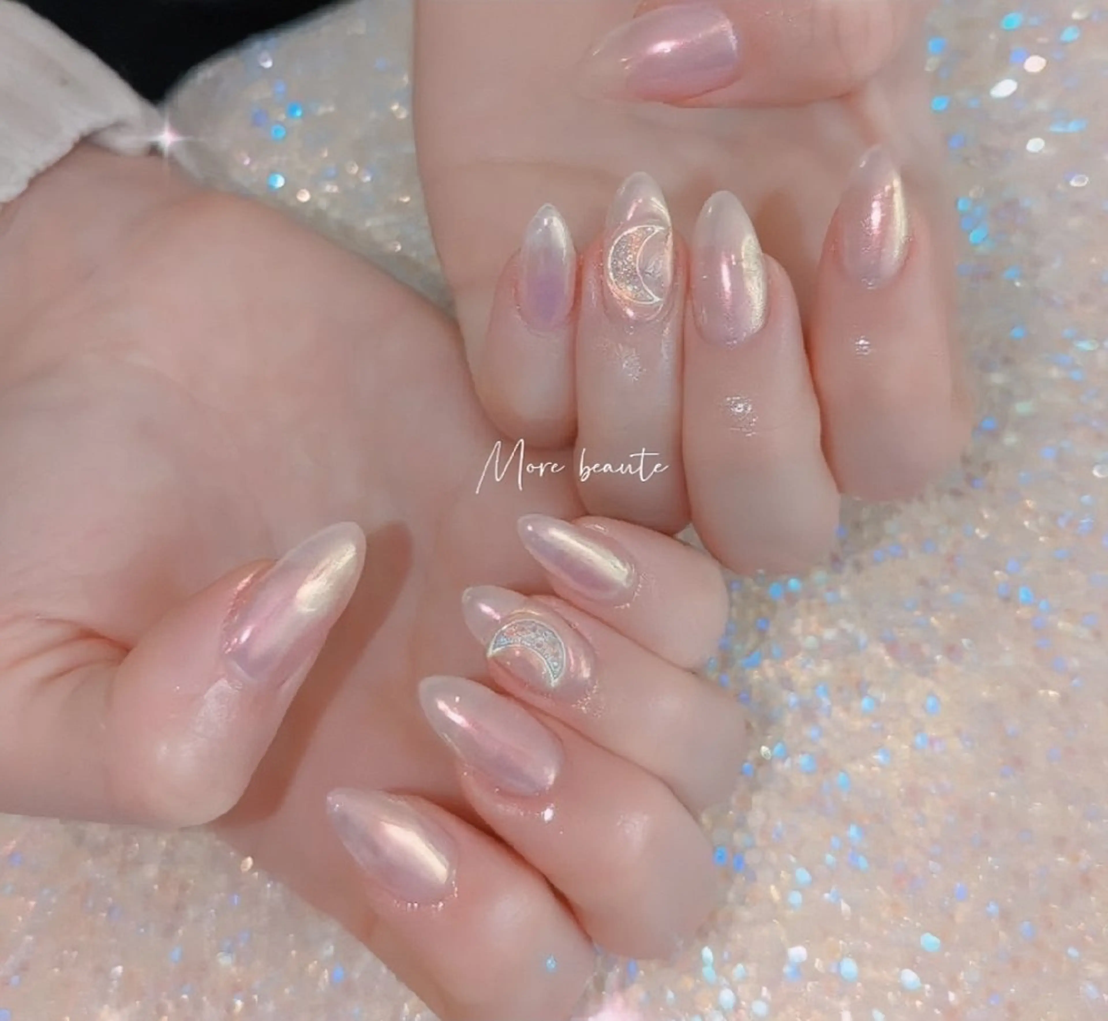 ネイル アートネイル ジェルネイル ハート 韓国ネイル マグネットネイル ハンドネイル I LOVE ME NAIL.｡.:*♡のネイルデザイン