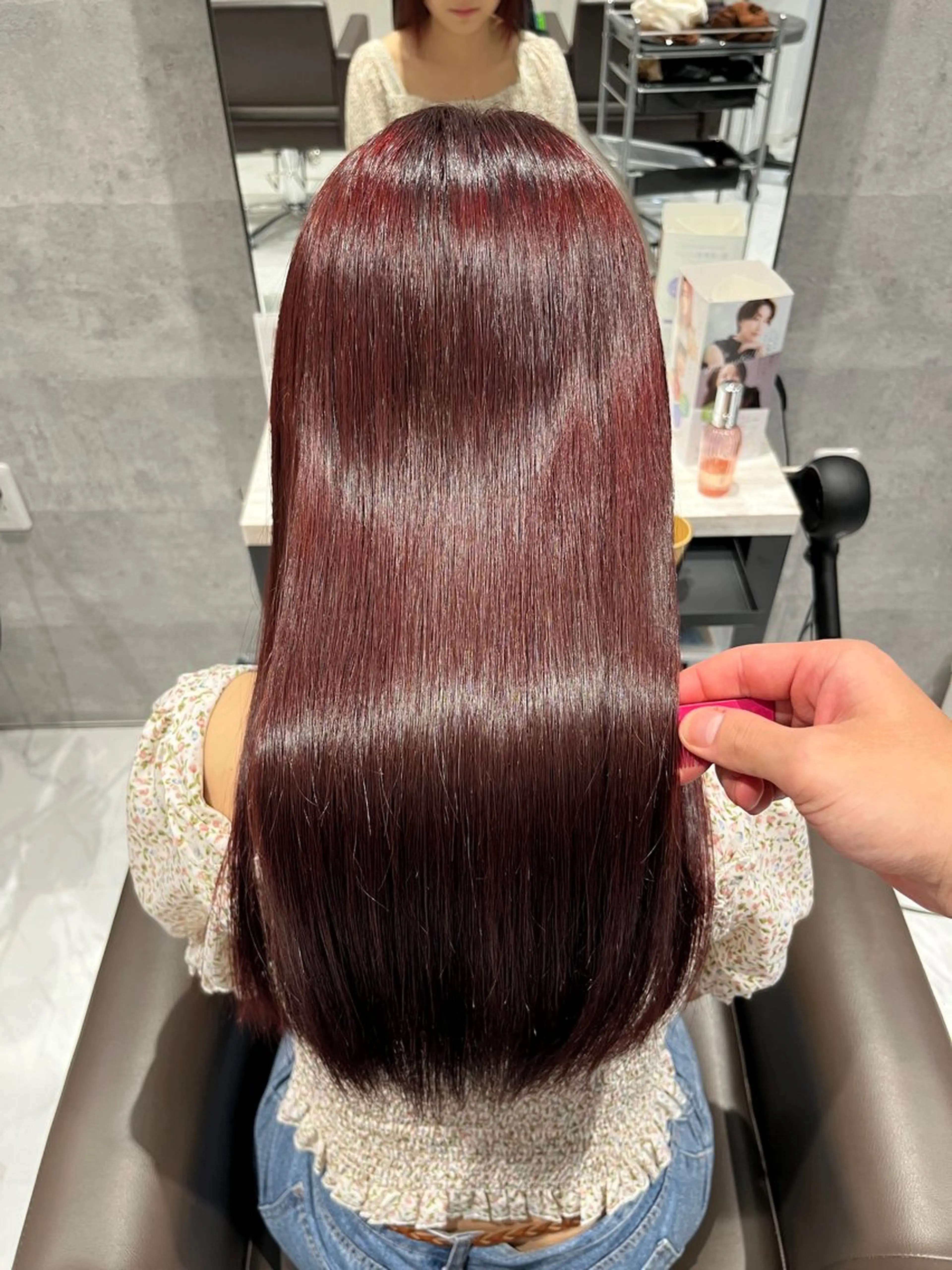 セミロング カラー ヘアカラー トリートメント 坂本 理輝のヘアスタイル