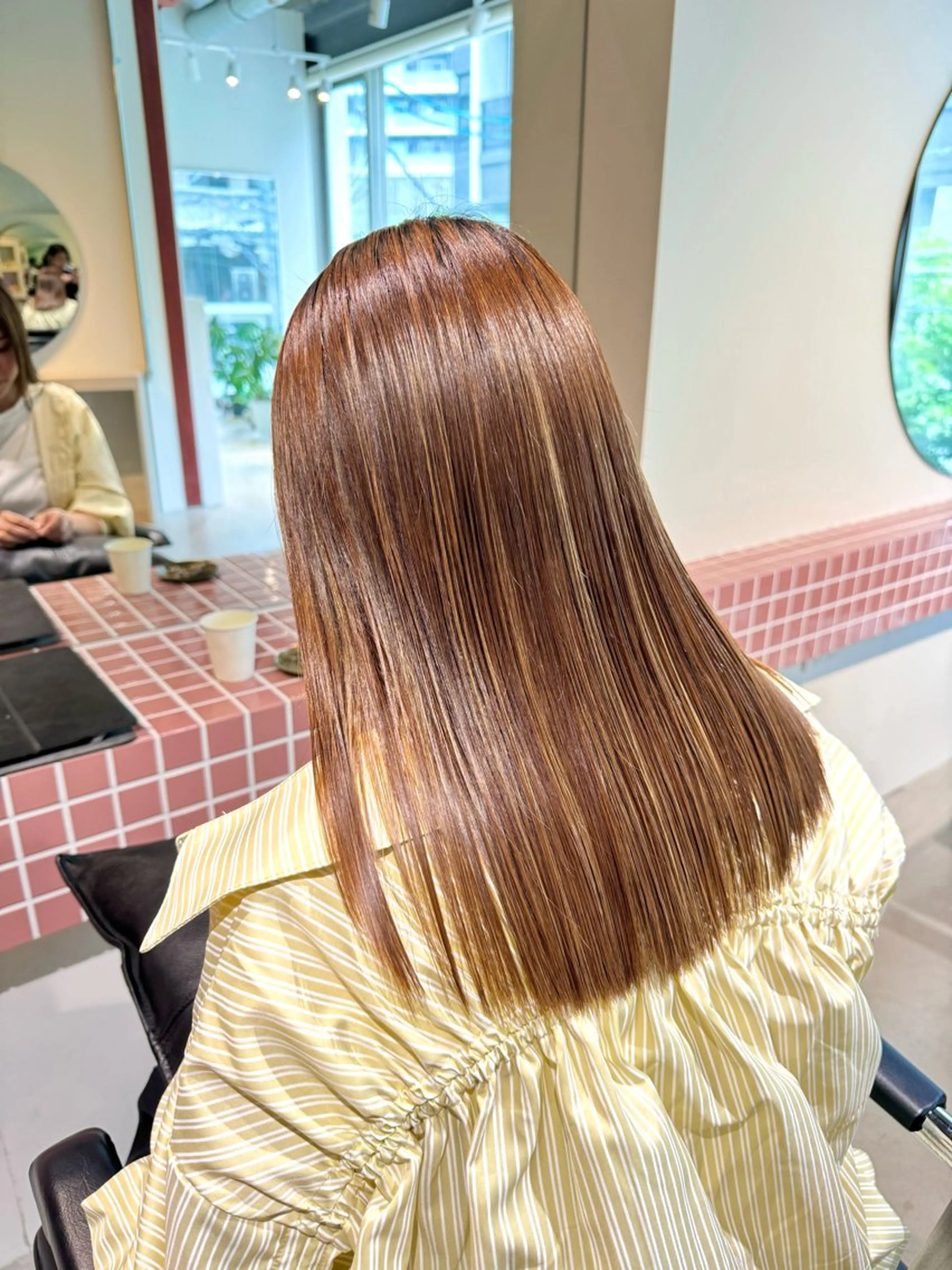 セミロング アッシュ ボブ 髪質改善 レイヤーカット 縮毛矯正 eto所属・髪質改善スペシャリス ト長尾勇弥/梅田中津のヘアスタイル