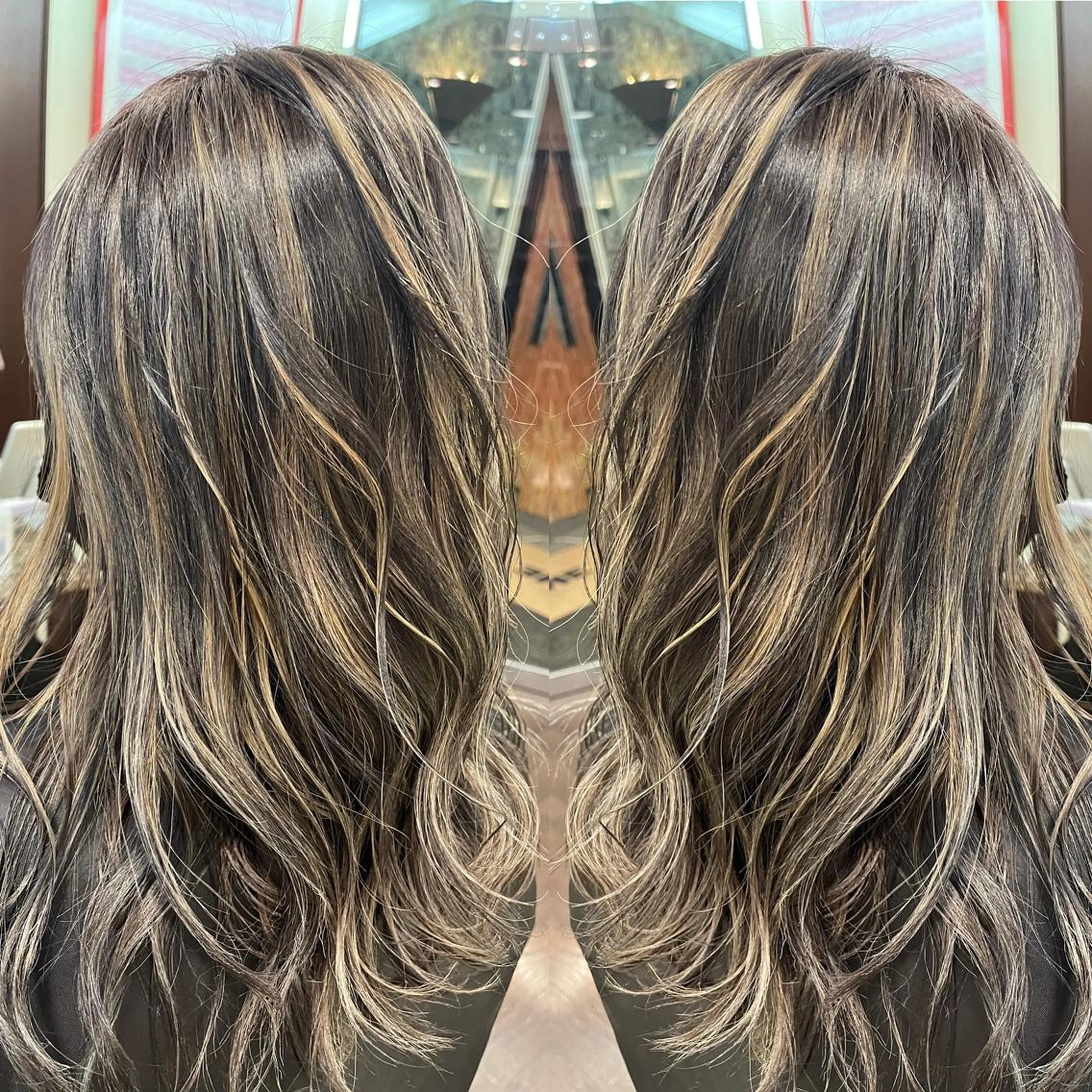 ロング カラー ハイライトカラー 外国人風カラー ハイライト カット ヘアカラー トリートメント peakshair所属・北堀江メンズパーマ 特化◎下村悠人のヘアスタイル