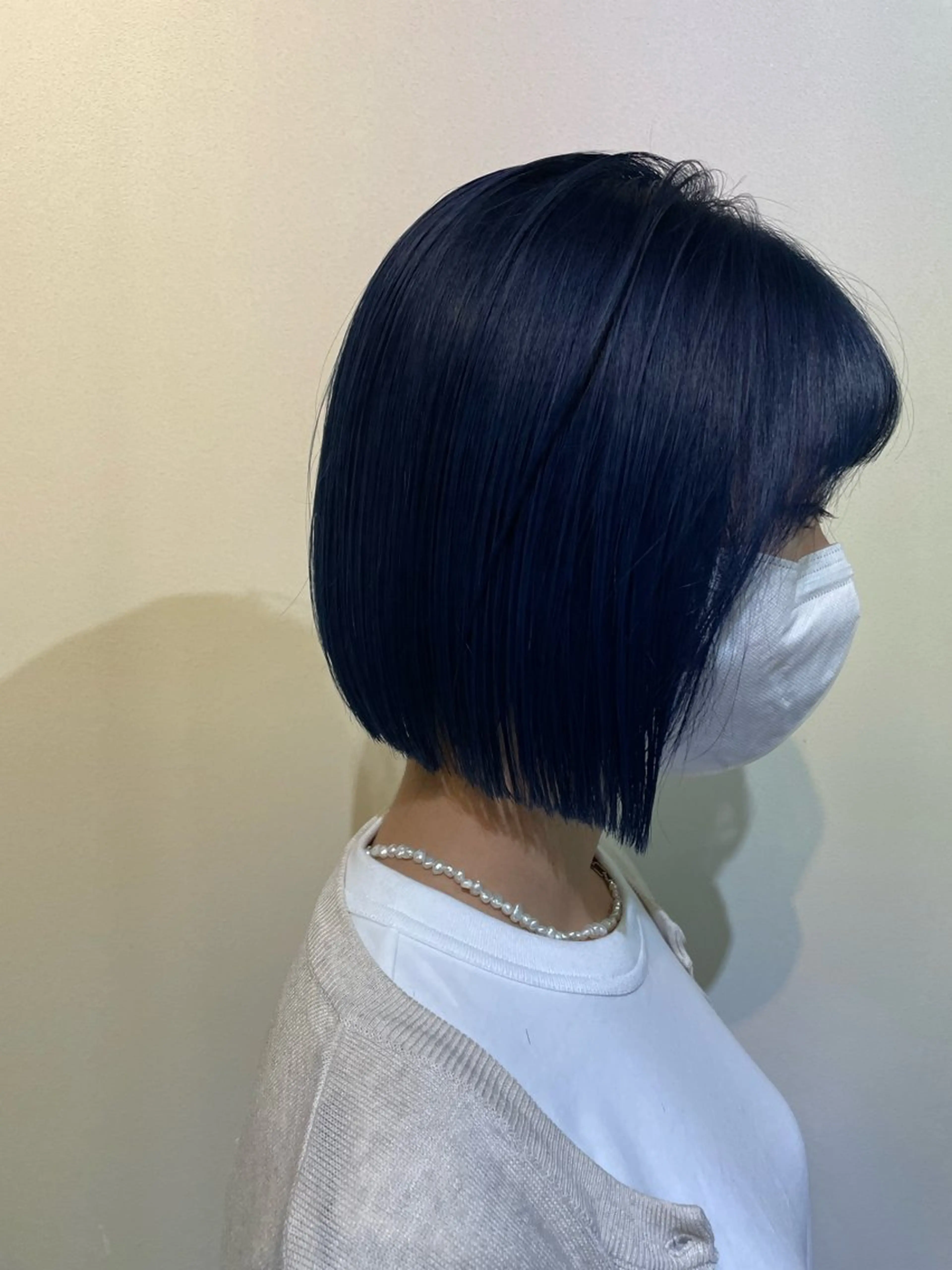 カラー 黒髪 ブルーカラー ブルーブラック LUCK 船橋のヘアスタイル