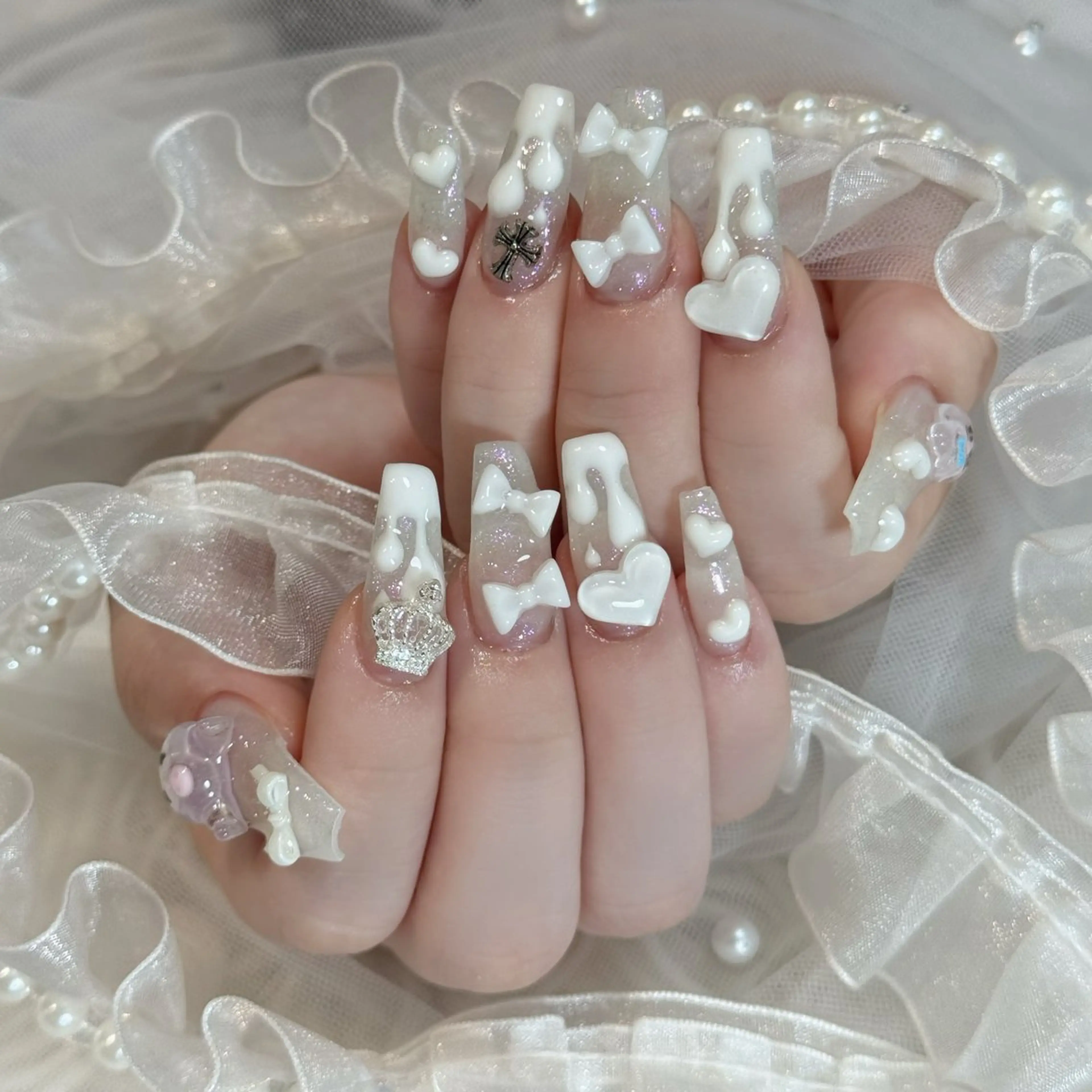 ネイル ボルドー ブラウン チークネイル ドット フットネイル ハンドネイル Julli nail studio所属・Julli NailStudioのネイルデザイン