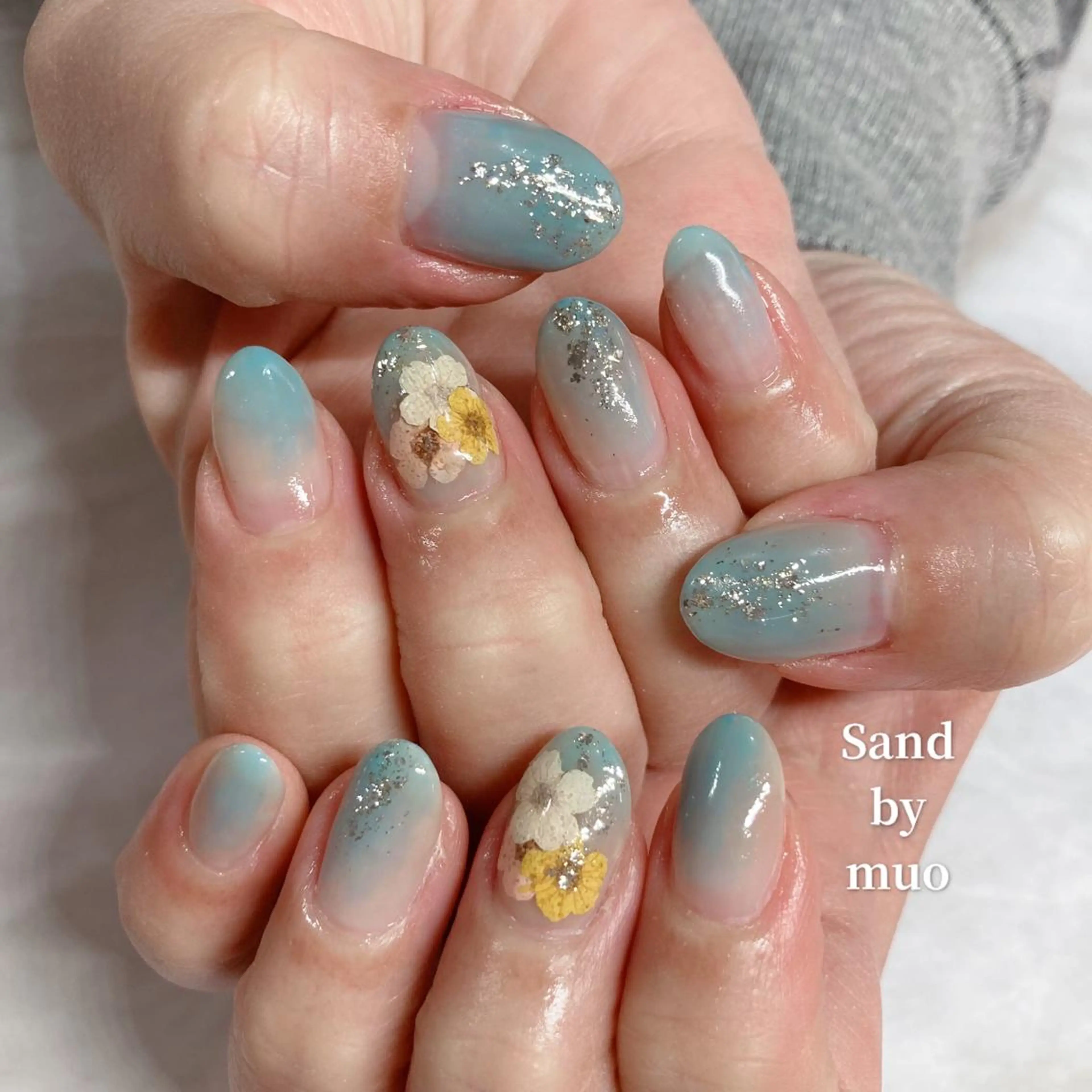 ネイル フラワーネイル Sand by muoのネイルデザイン