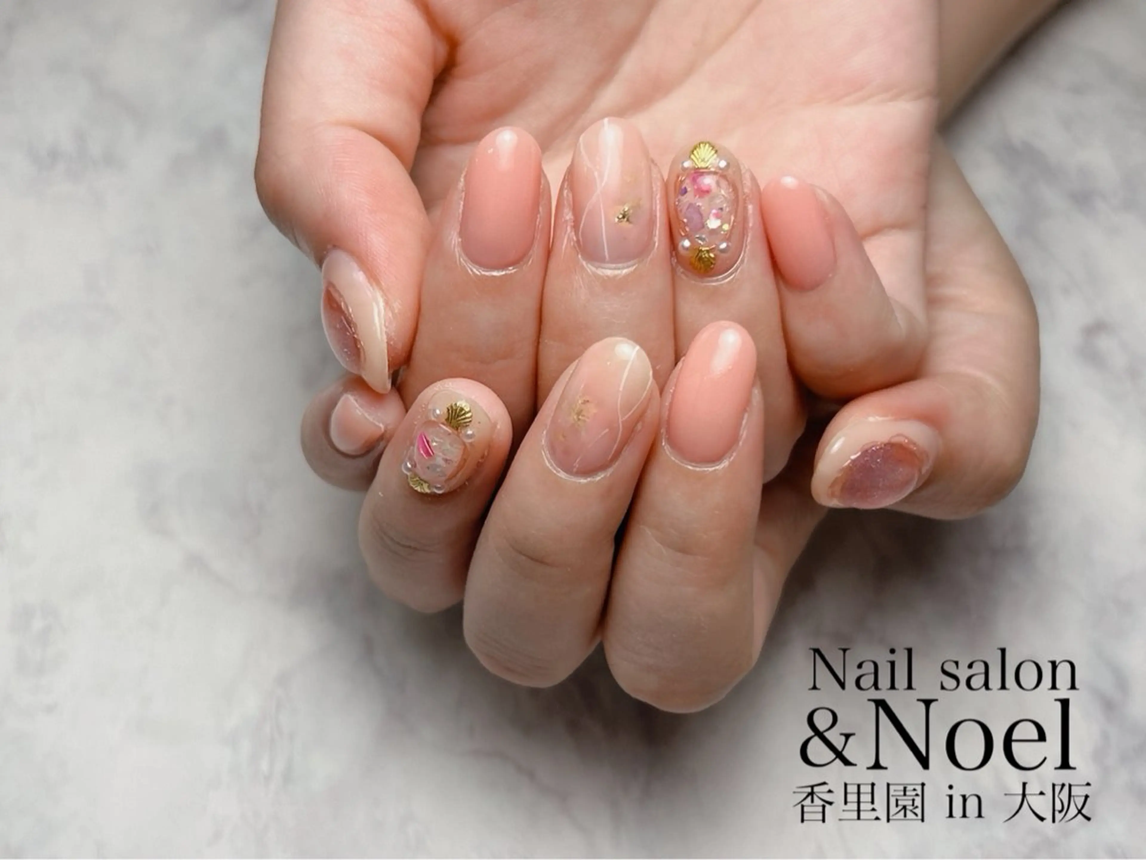 ネイル ハンドネイル Nailsalon  &Noel所属・もも 🍑のネイルデザイン