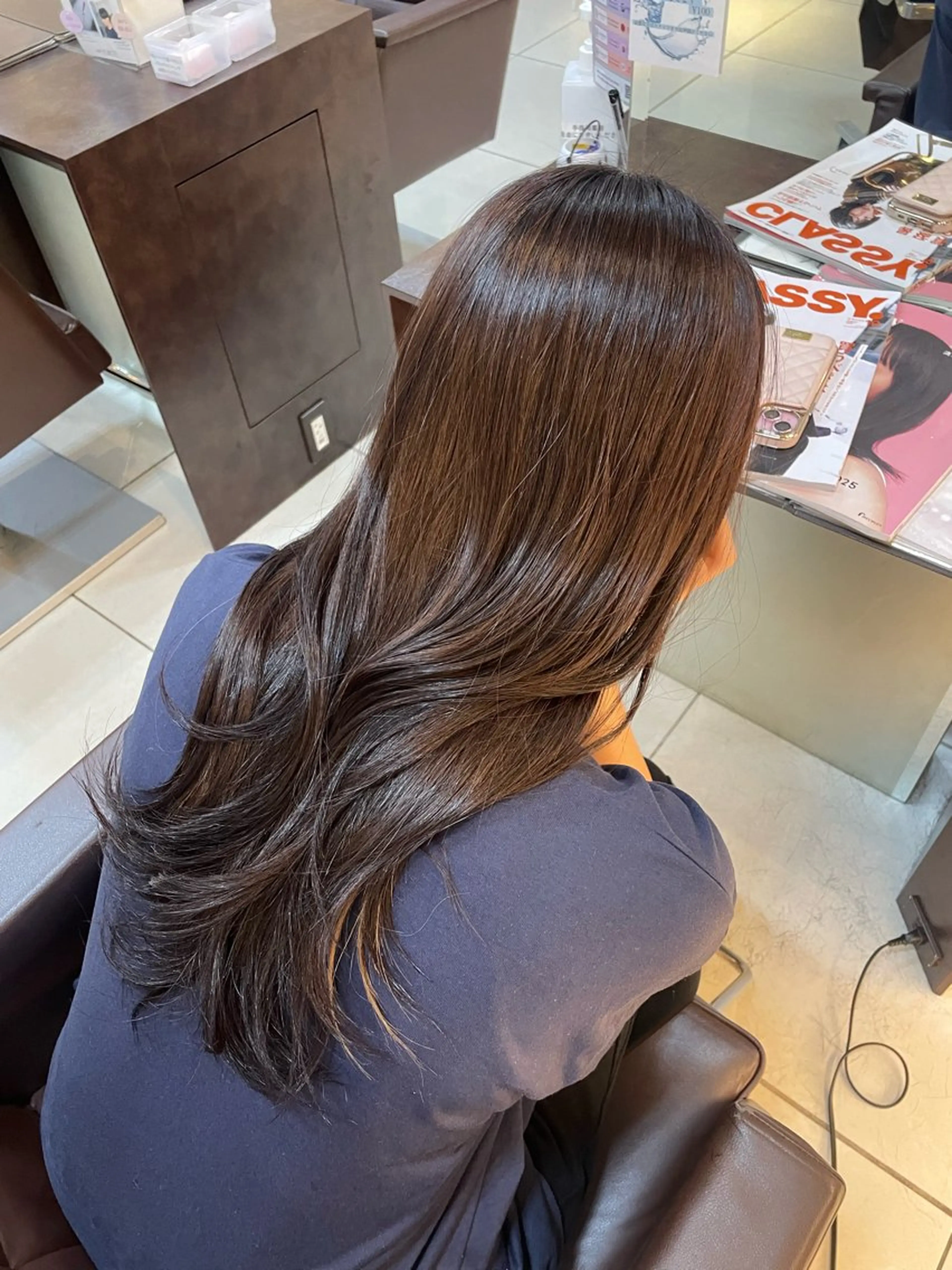 ミディアム カラー ヘアカラー 🤎うる艶ベージュ 🧸MAYUKA🤎のヘアスタイル