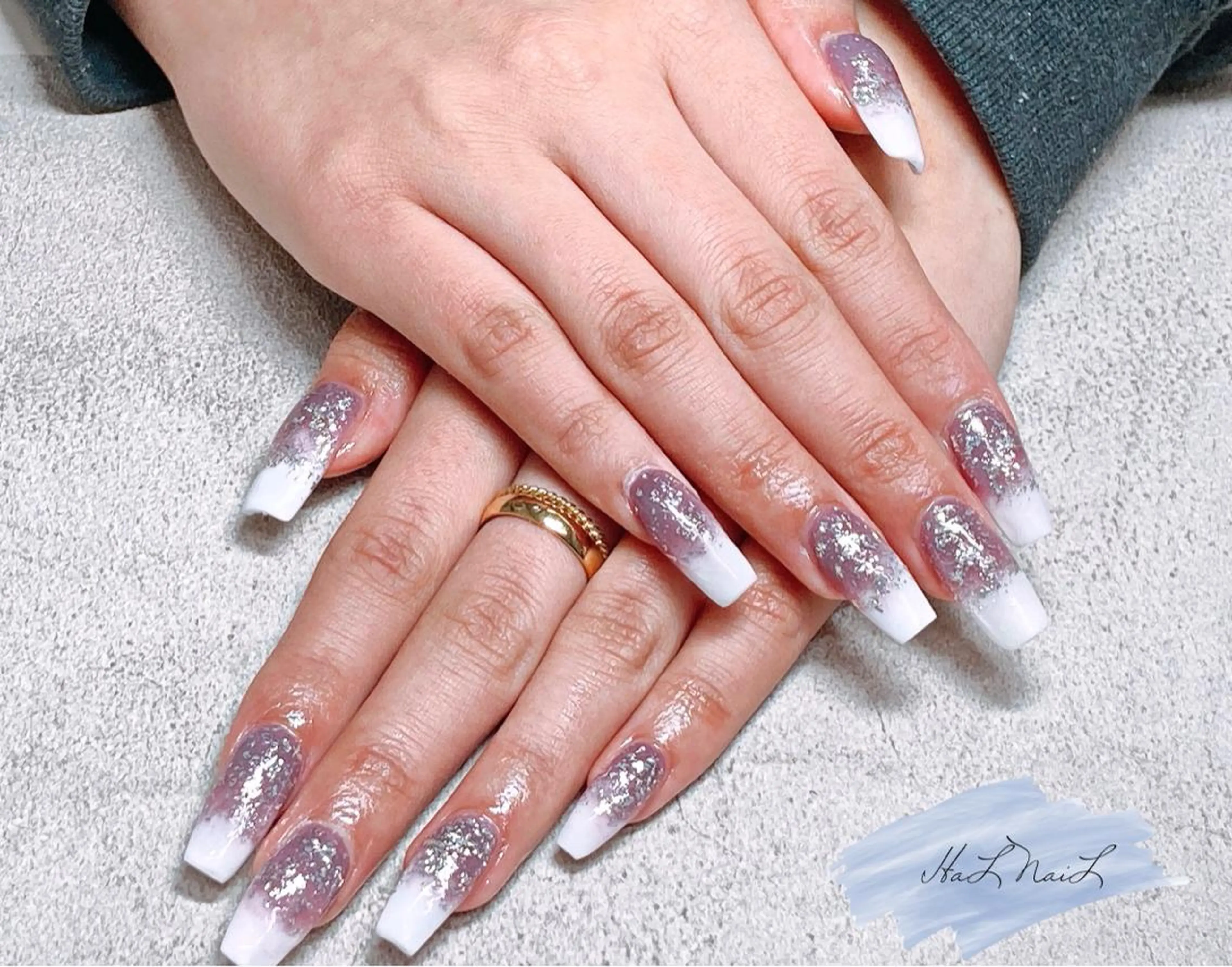 ネイル ラメ(グリッター) ハンドネイル HaL NaiLのネイルデザイン
