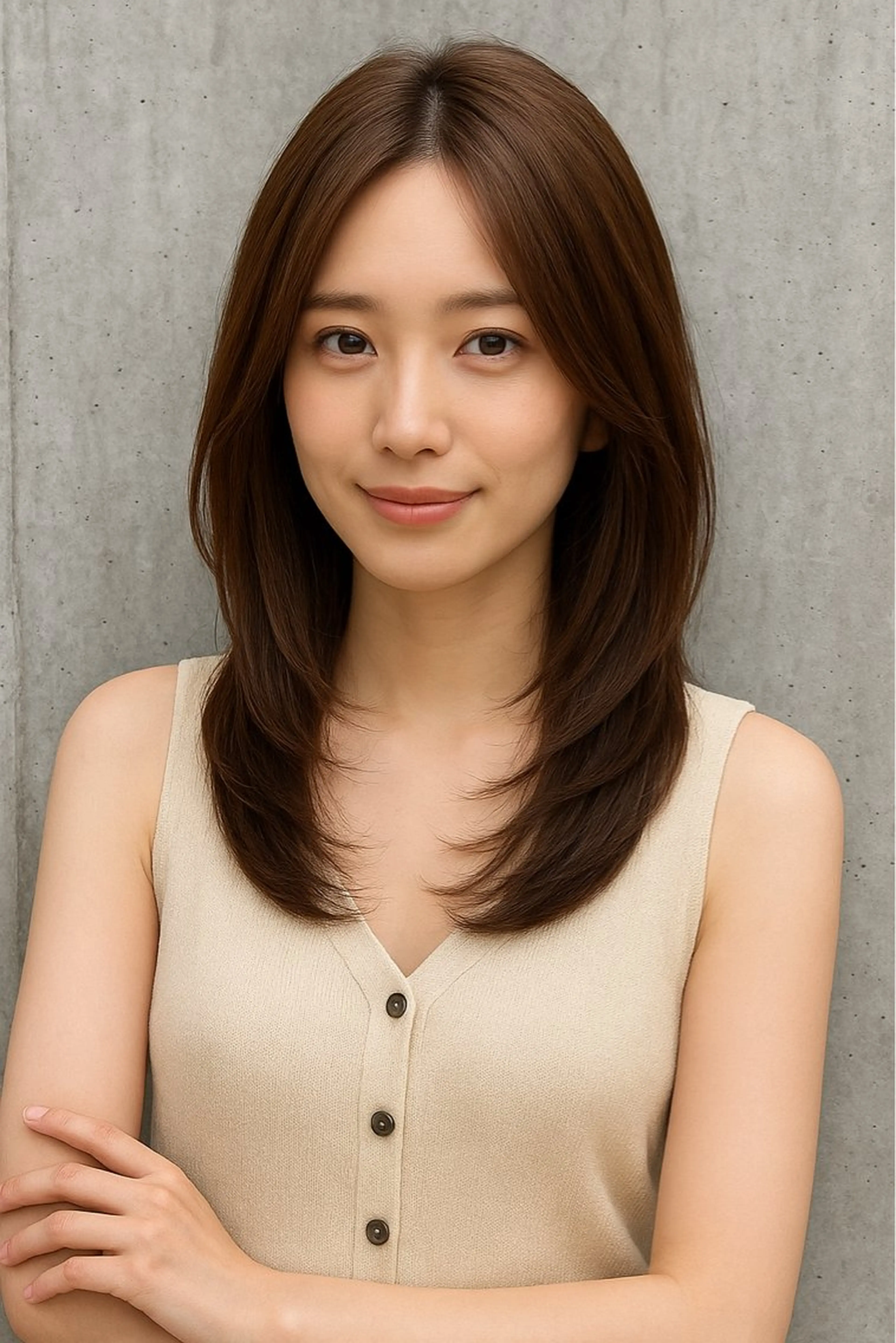 セミロング カラー レイヤーカット カット ヘアカラー トリートメント Yuta🧙大宮/ 矯正/髪質改善のヘアスタイル