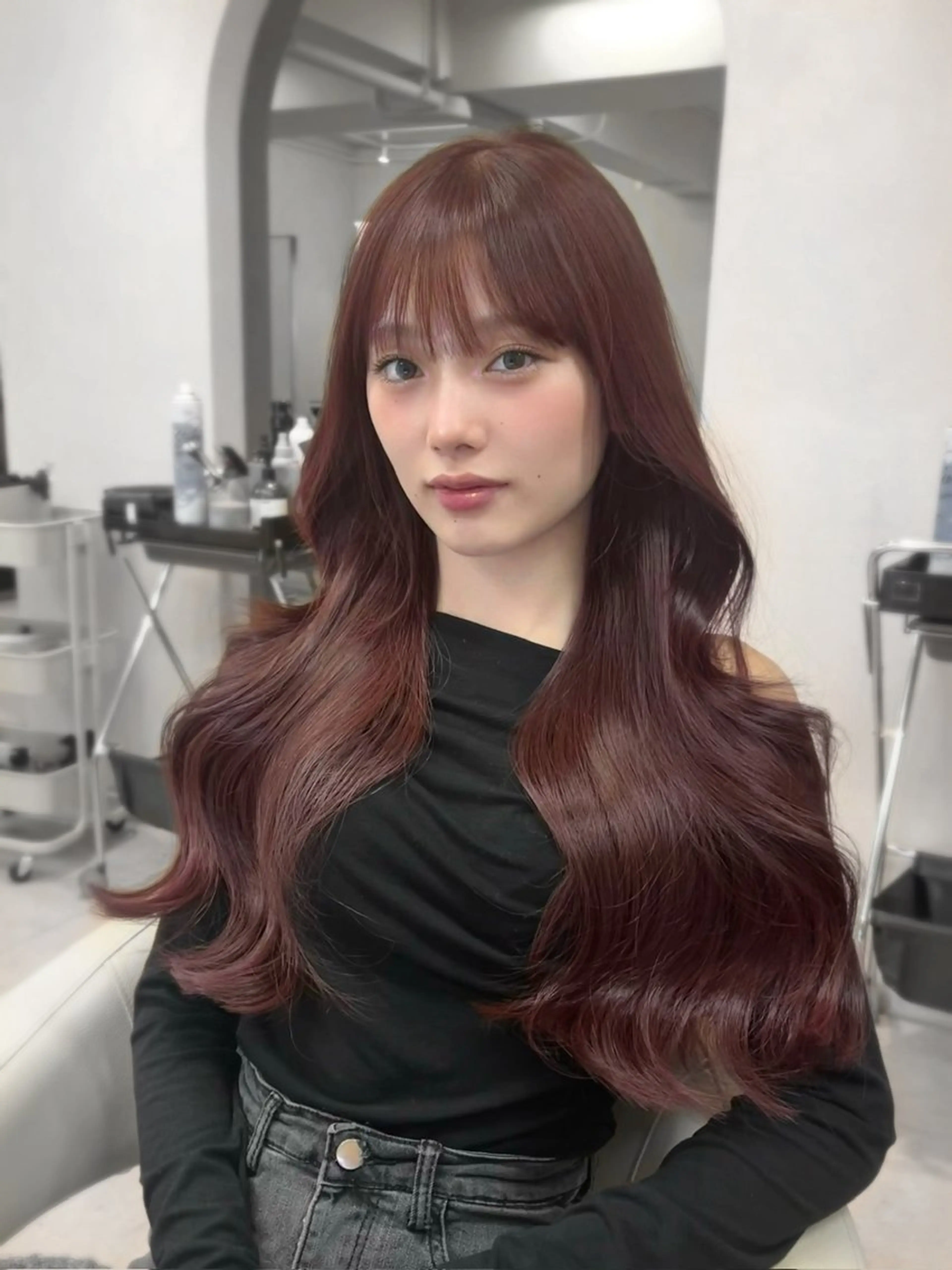 U24限定💗韓国ヘア🇰🇷cut 🤍＋艶ケアカラー💗コテ巻き付き💞の写真