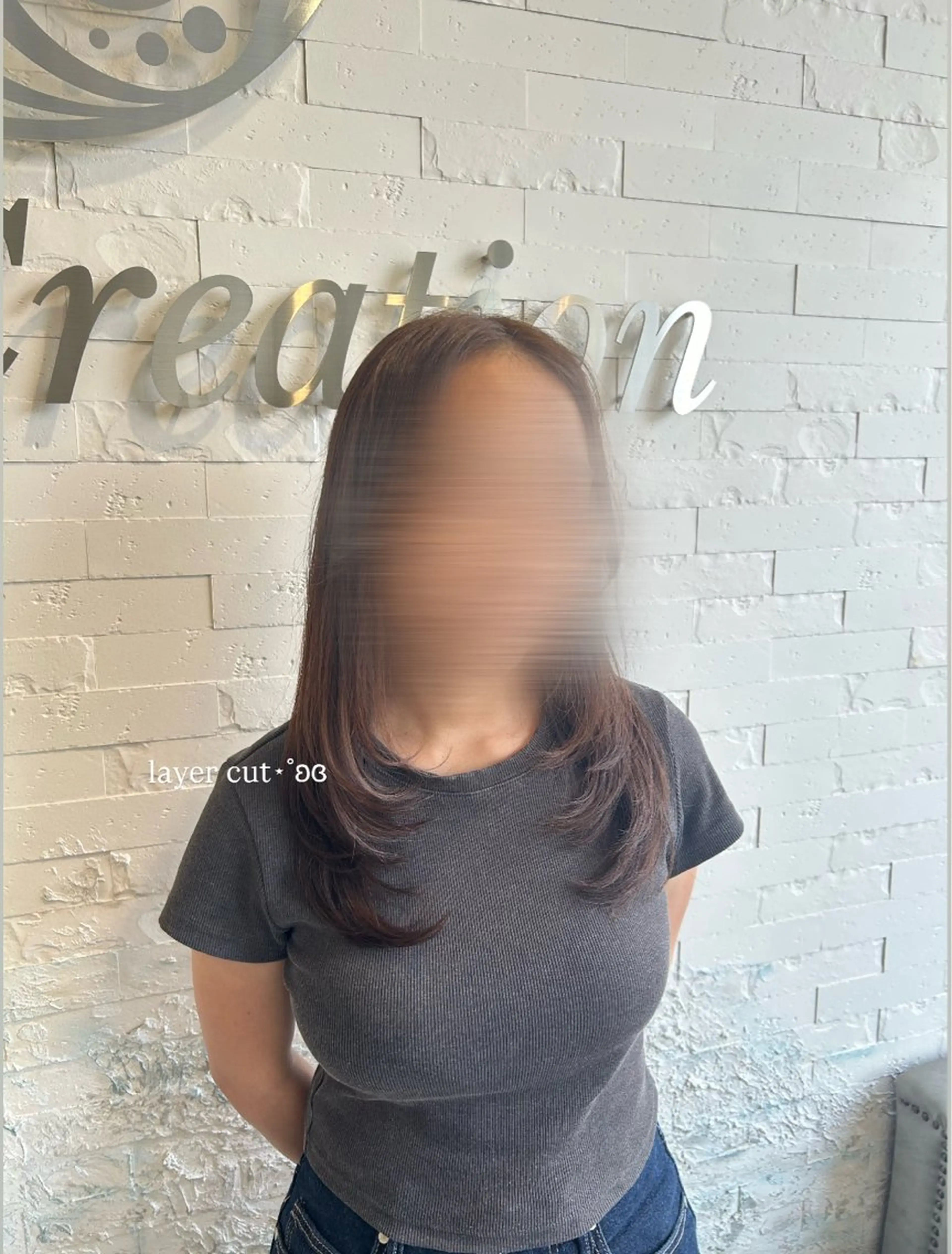 セミロング カット ヘアカラー 🎀暖色/ ピンク🎀seinaのヘアスタイル