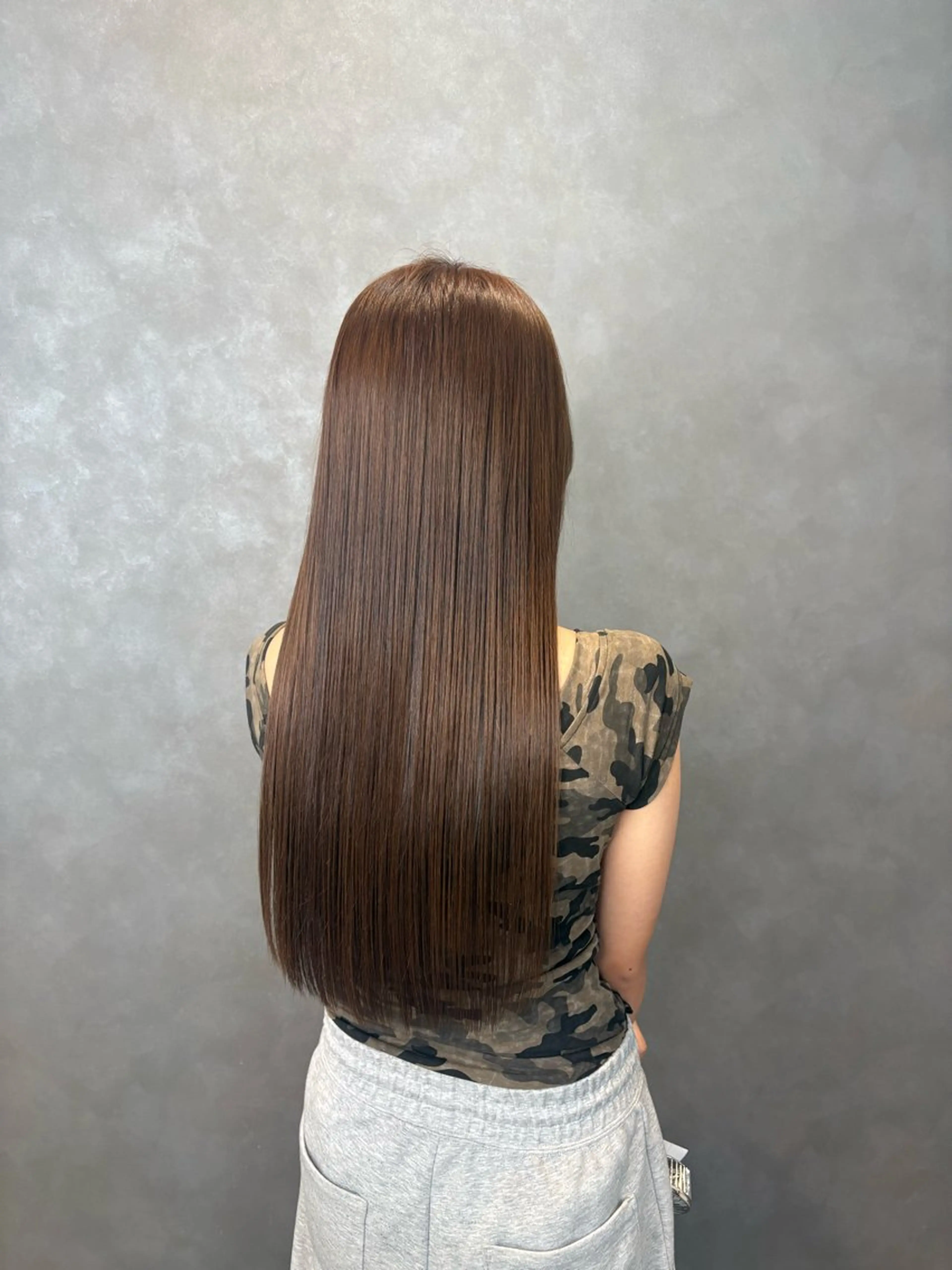 ロング 顔周りカット カット ヘアカラー トリートメント 大西 ひなたのヘアスタイル