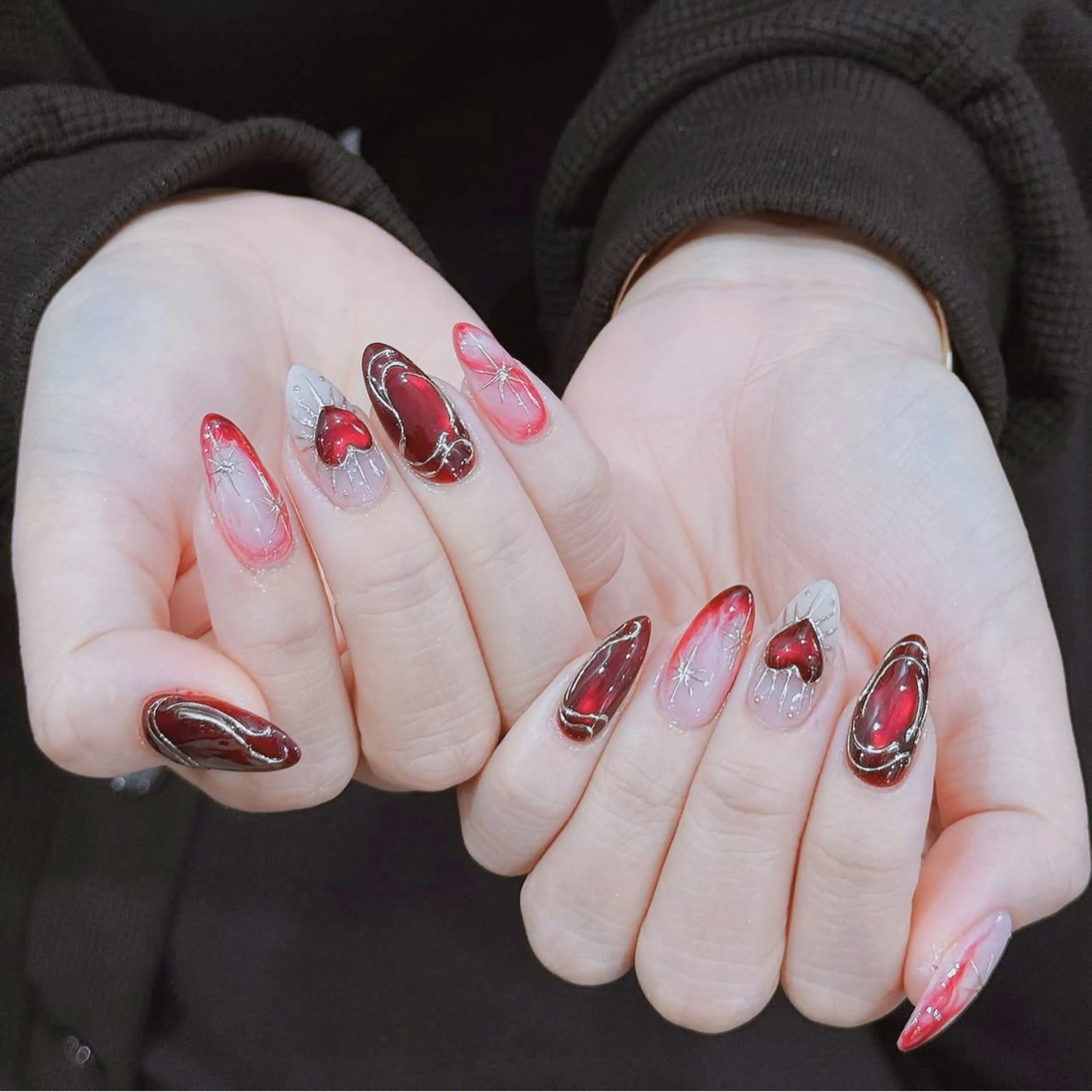 ネイル チークネイル フットネイル フレンチネイル グラデーション 韓国ネイル ハンドネイル Ribbon nails salon所属・Ribbonnail salonのネイルデザイン
