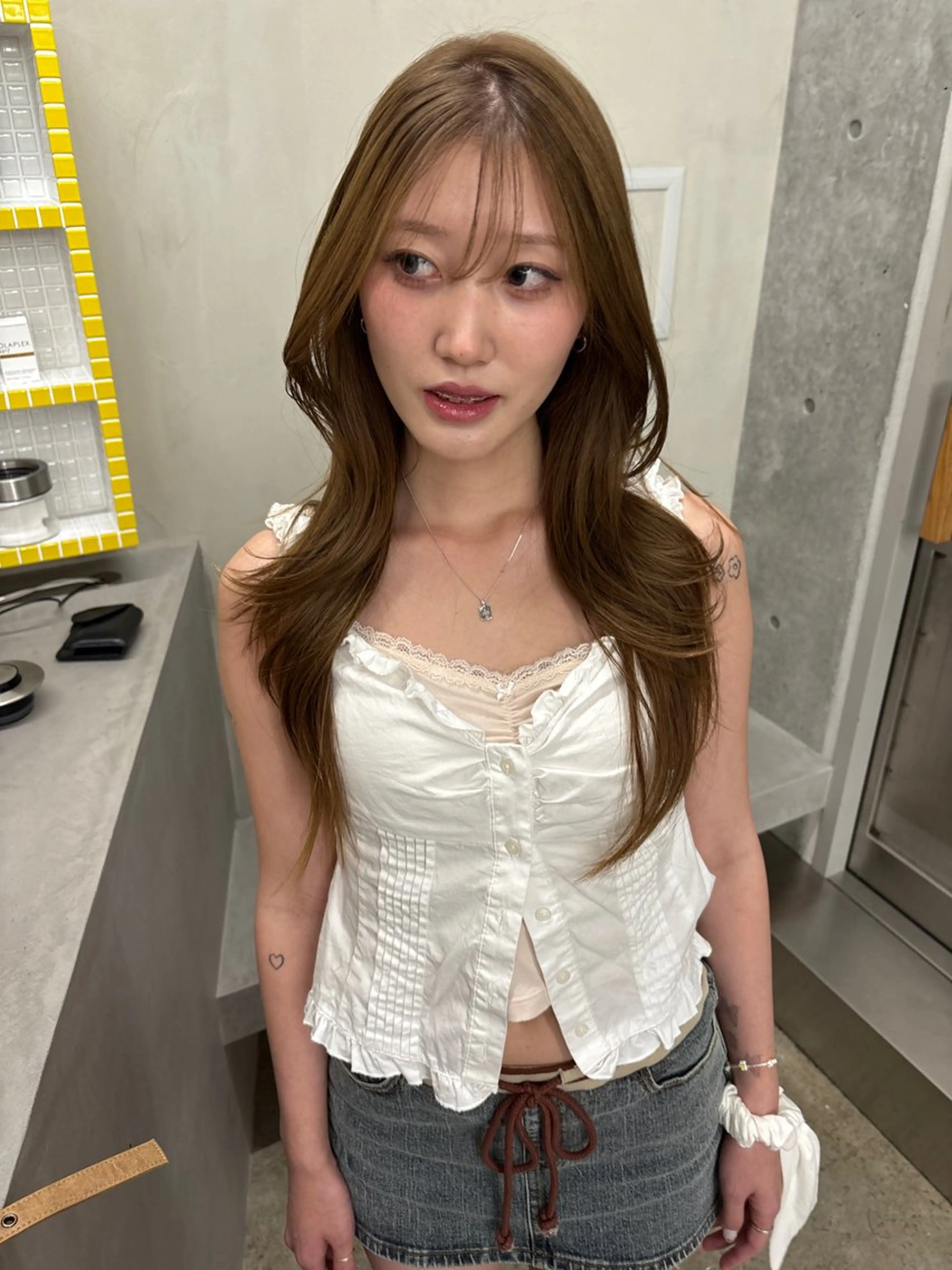 ロング カラー カット ヘアカラー トリートメント yuuna/ ハッシュカット🎀のヘアスタイル