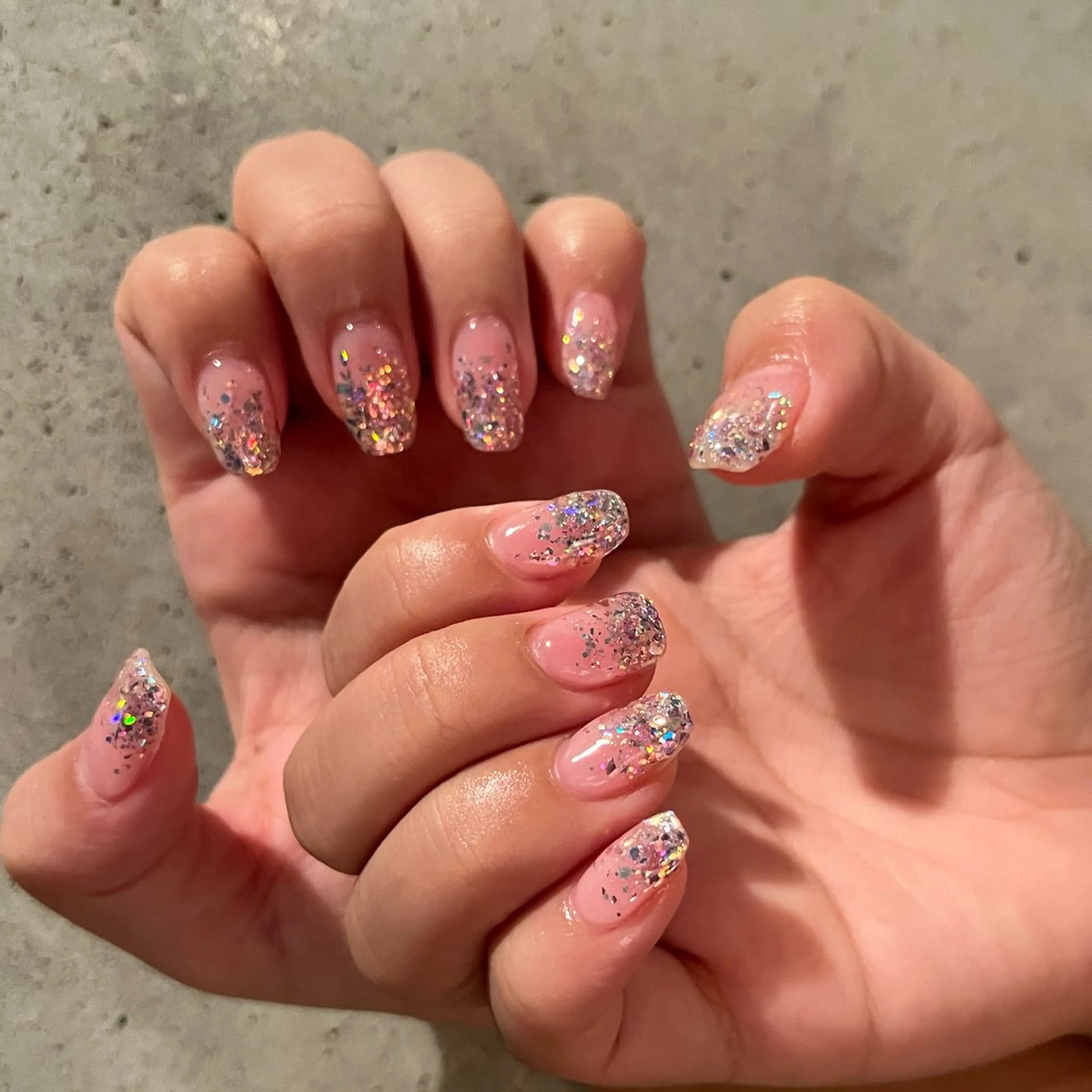 ネイル ラメ(グリッター) ラメグラデーション ハンドネイル DariL Ayaのネイルデザイン