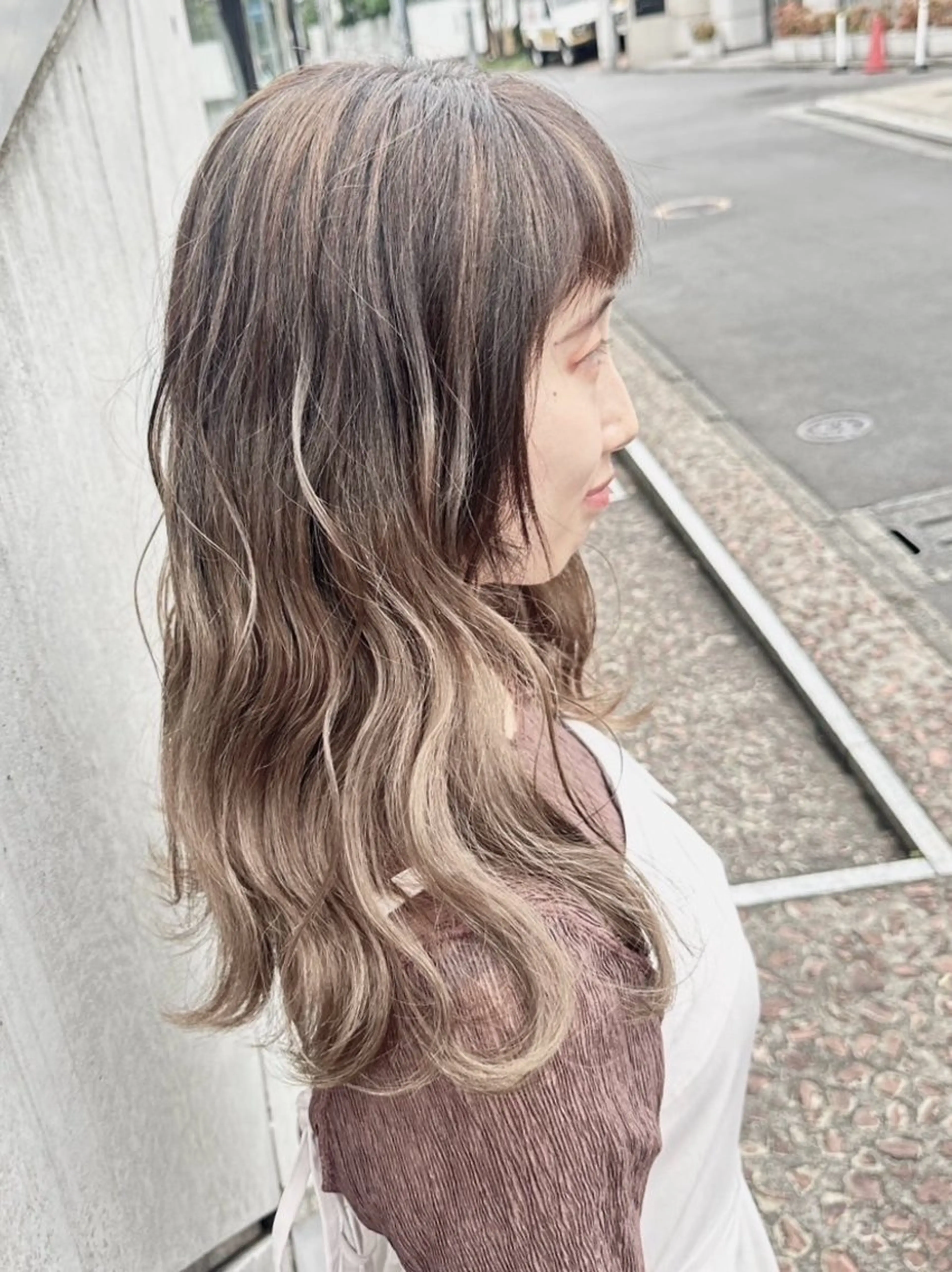 セミロング ハイライト 髪質改善ヘアエステサロンOPSIA所属・髪質改善🌸 タケウチハナノのヘアスタイル