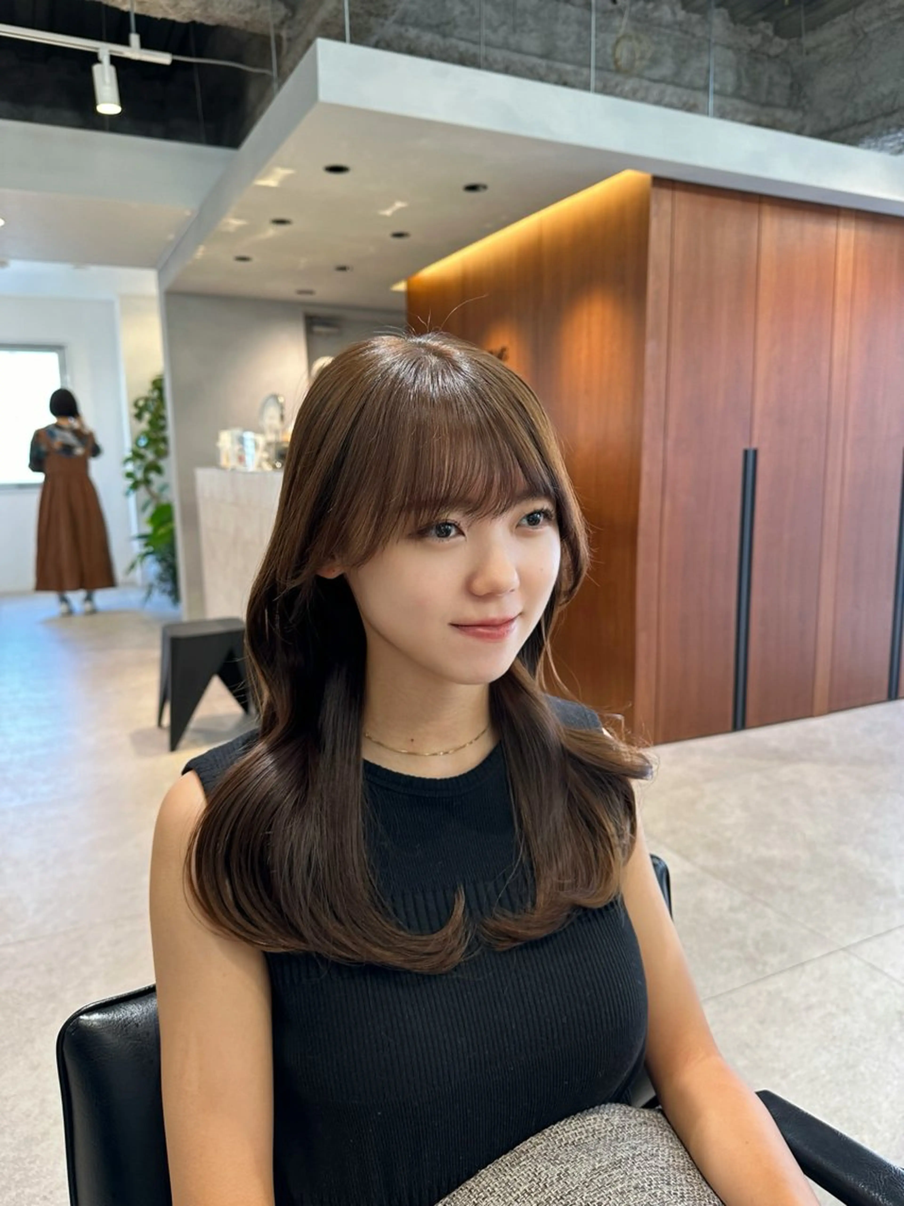 セミロング カラー レイヤーカット カット ヘアカラー 韓国ヘア/レイヤー Yan✂︎のヘアスタイル