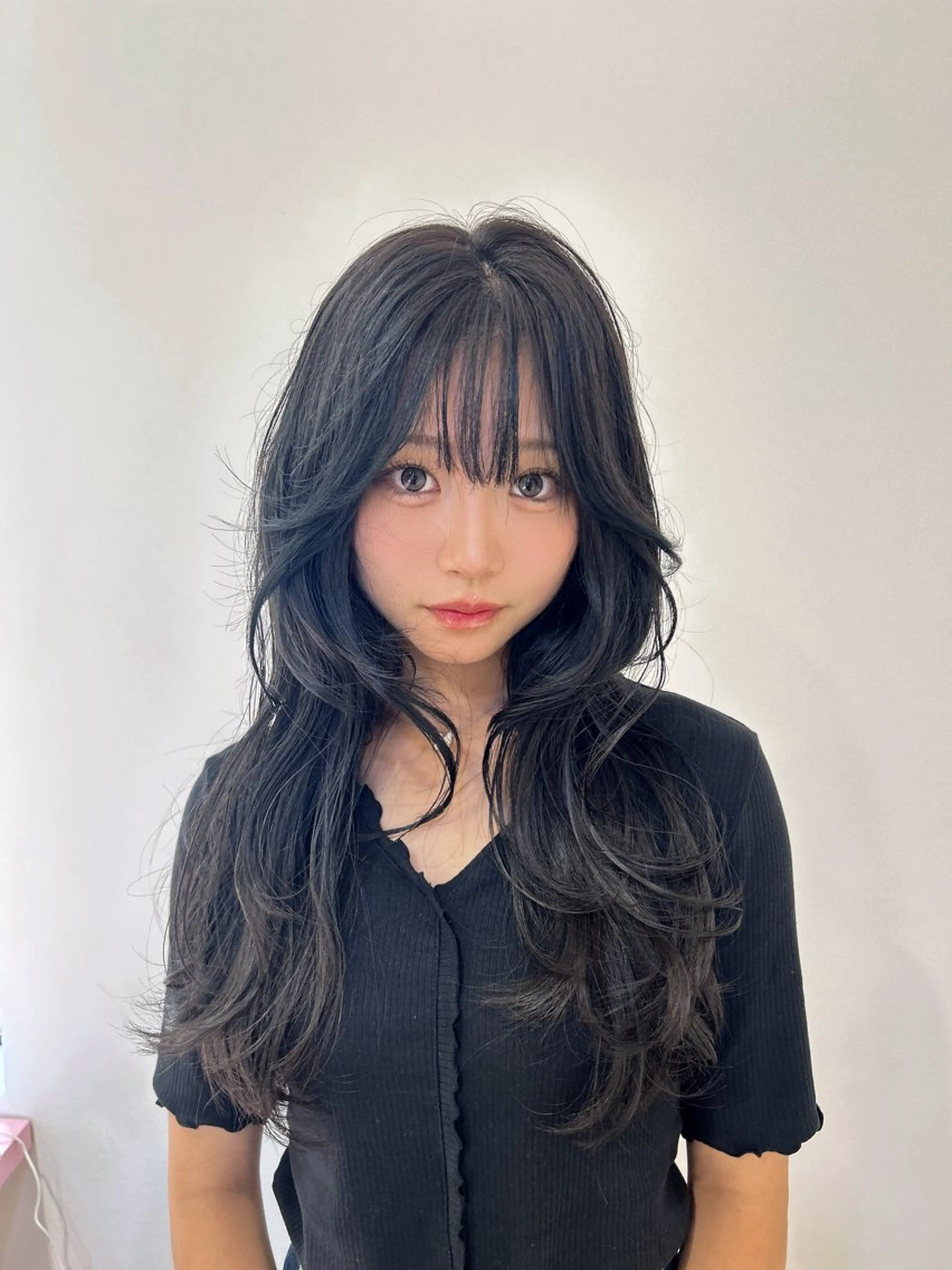 ロング レイヤーカット 似合わせカット 大阪韓国ヘア/ 酸性縮毛矯正/ゆうとのヘアスタイル