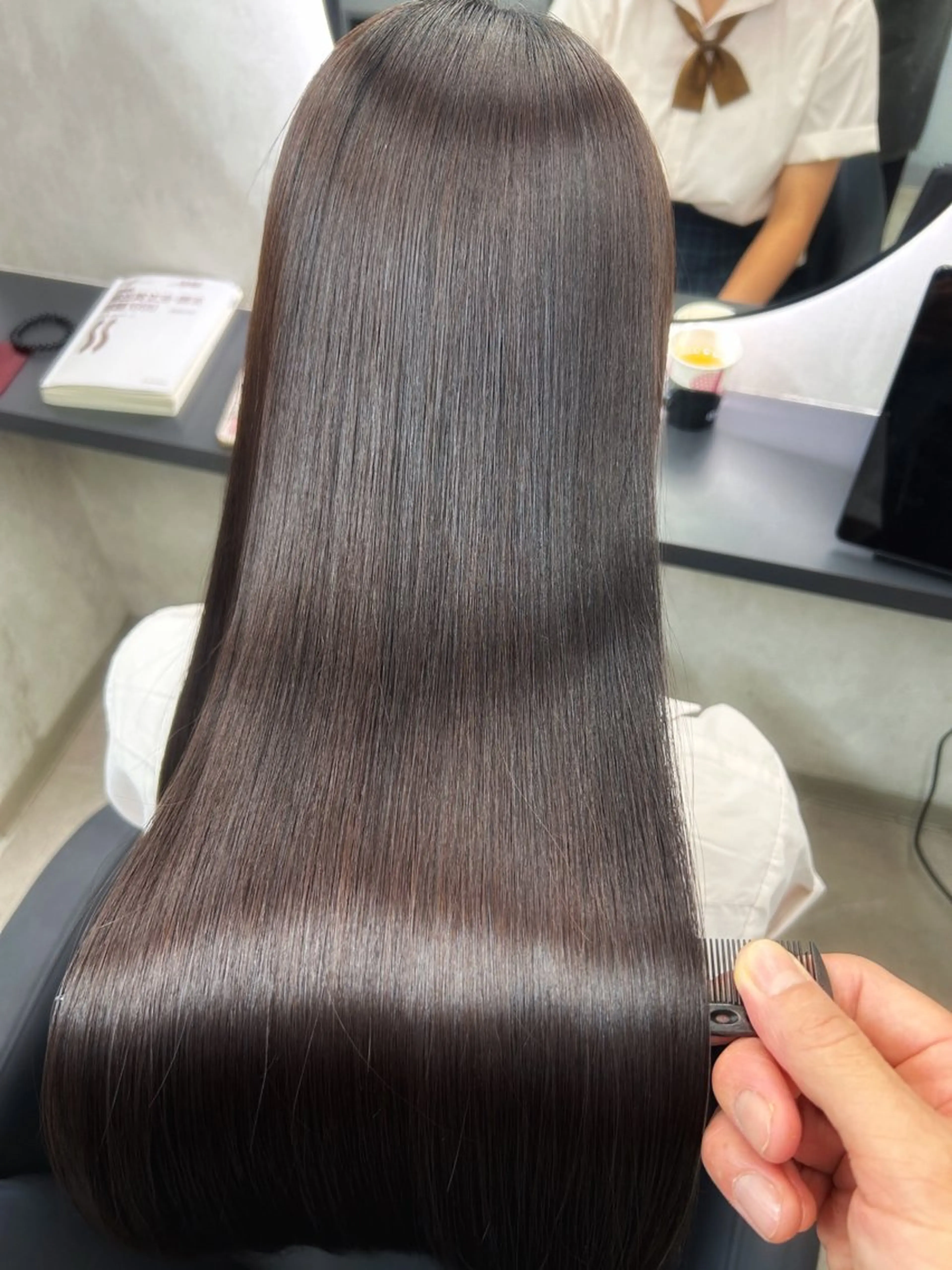 ロング 髪質改善 韓国風ヘア ロング 縮毛矯正 カット 縮毛矯正 トリートメント 新宿/美髪矯正 髪質改善/韓国風山本のヘアスタイル