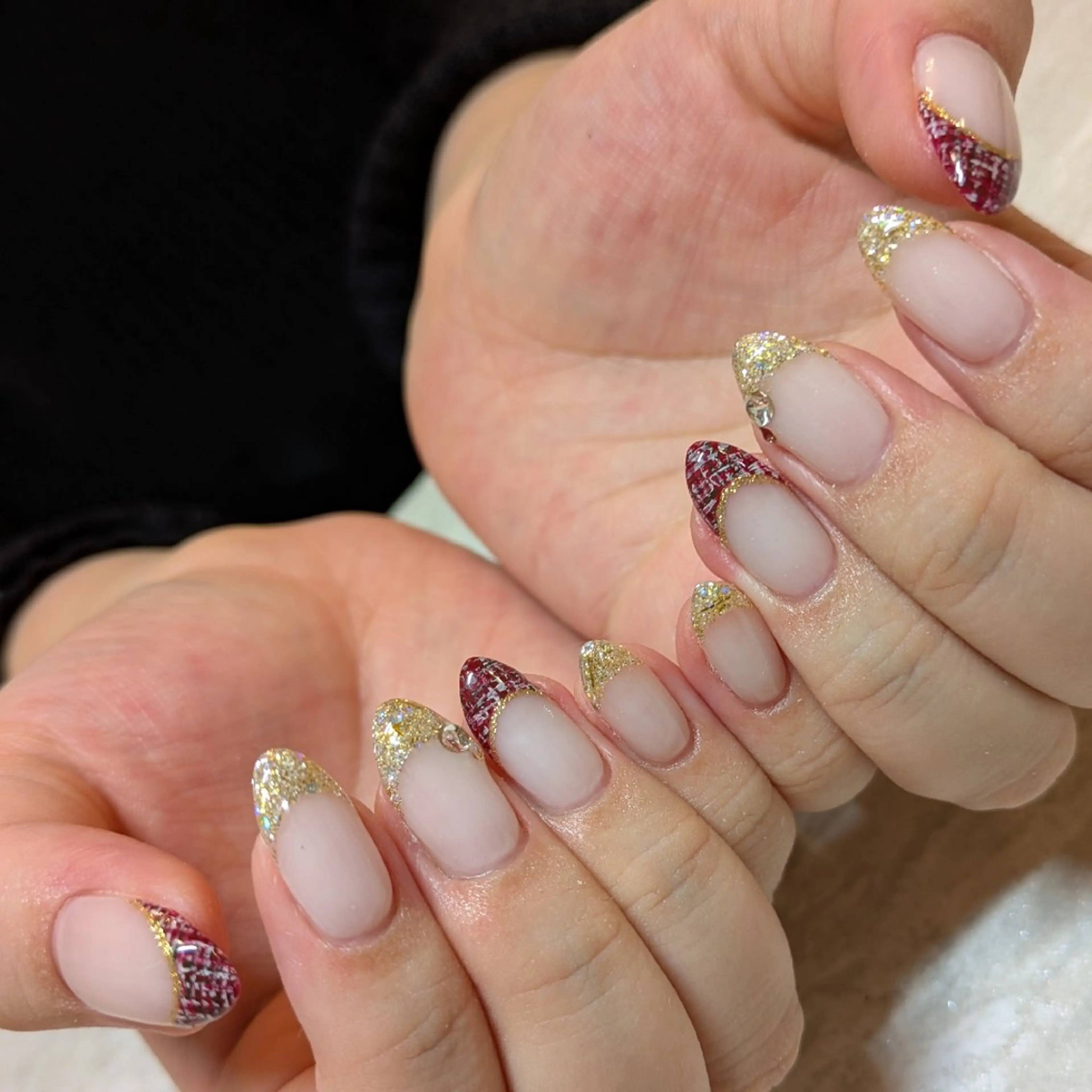 ネイル ツイードネイル ジェヌインネイル 河内のネイルデザイン