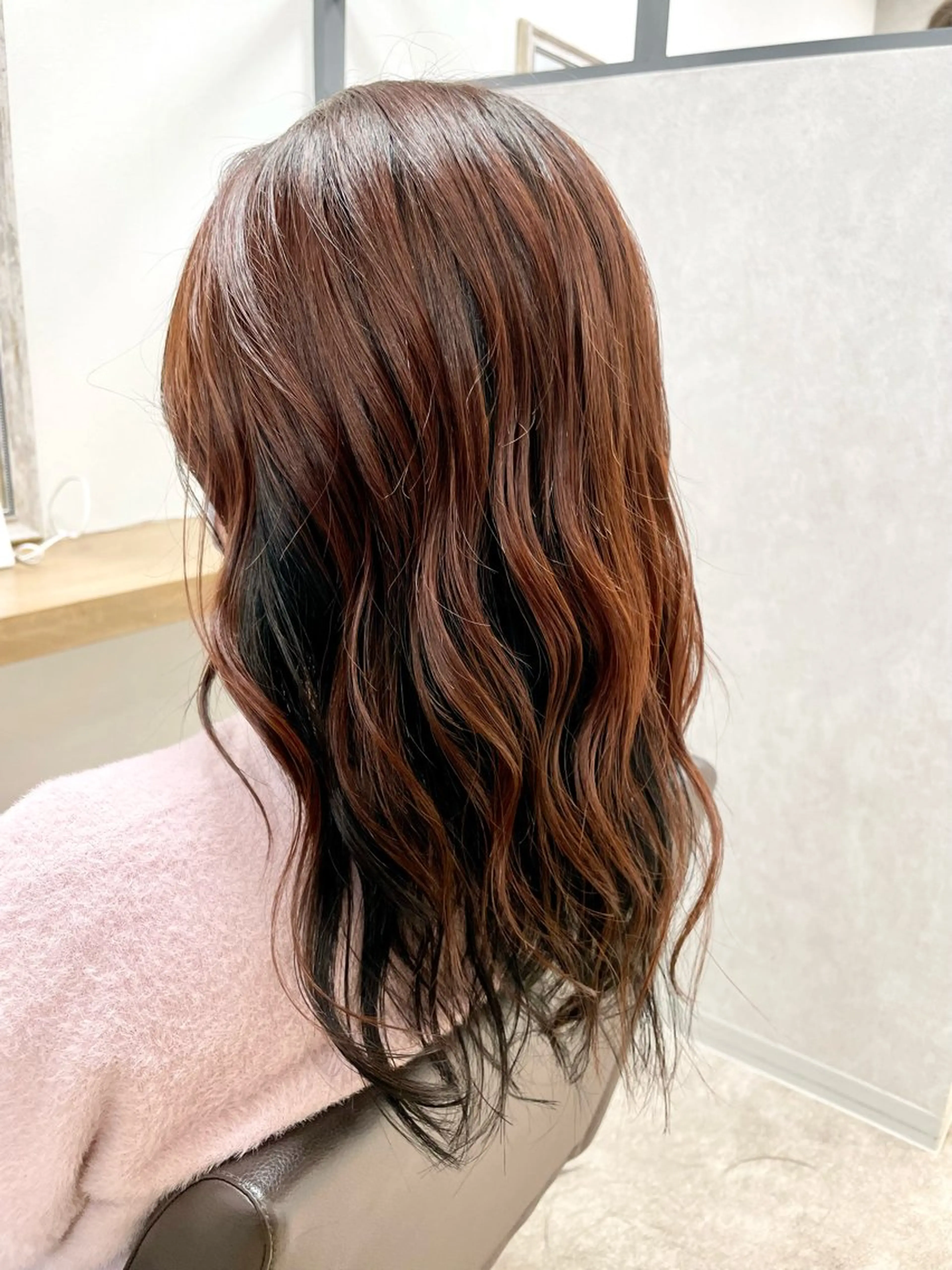 セミロング カラー カット ヘアカラー 髪質改善×METEO 店長 貞松直也のヘアスタイル