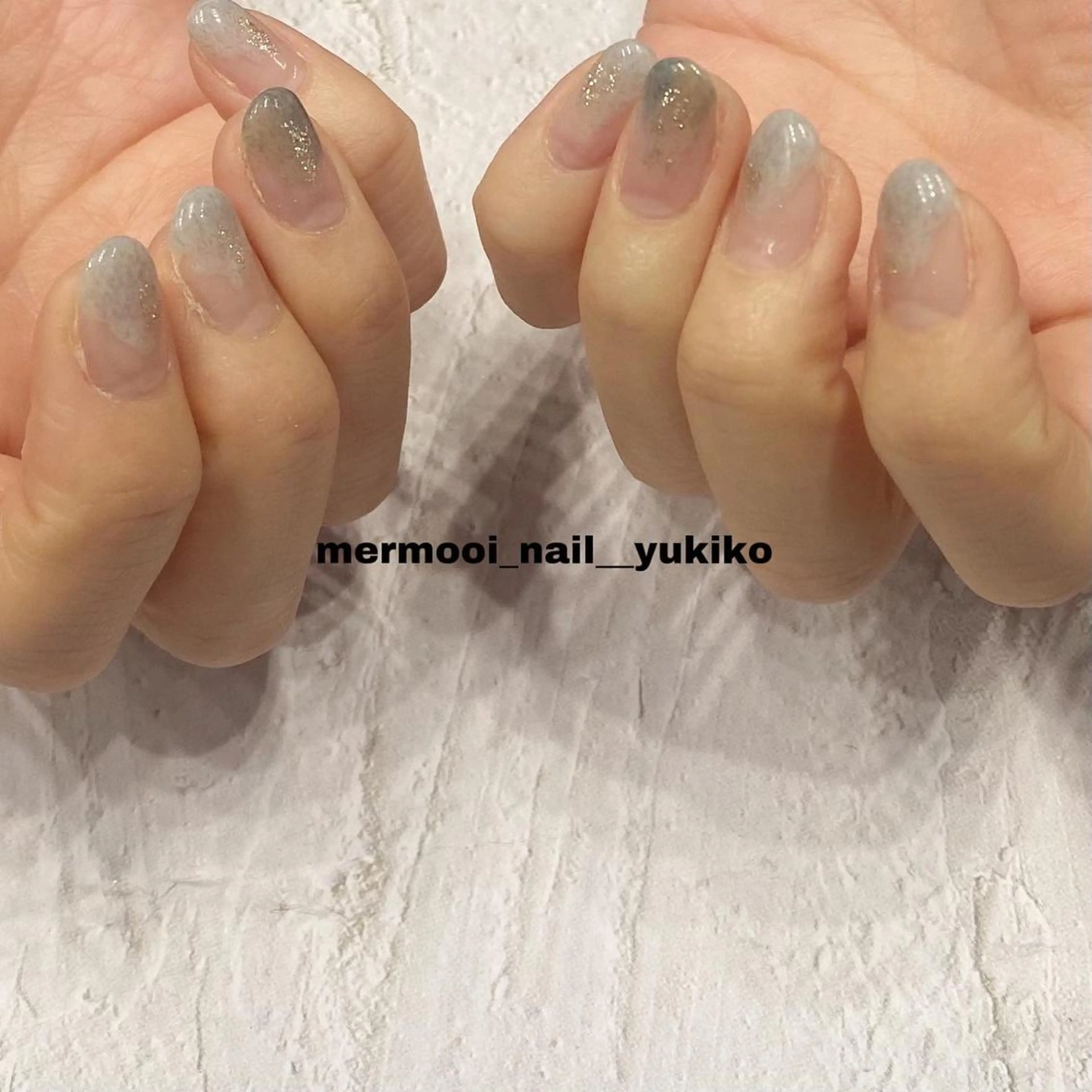 ネイル 韓国ネイル ニュアンスネイル ワンホンネイル mermooi nailのネイルデザイン