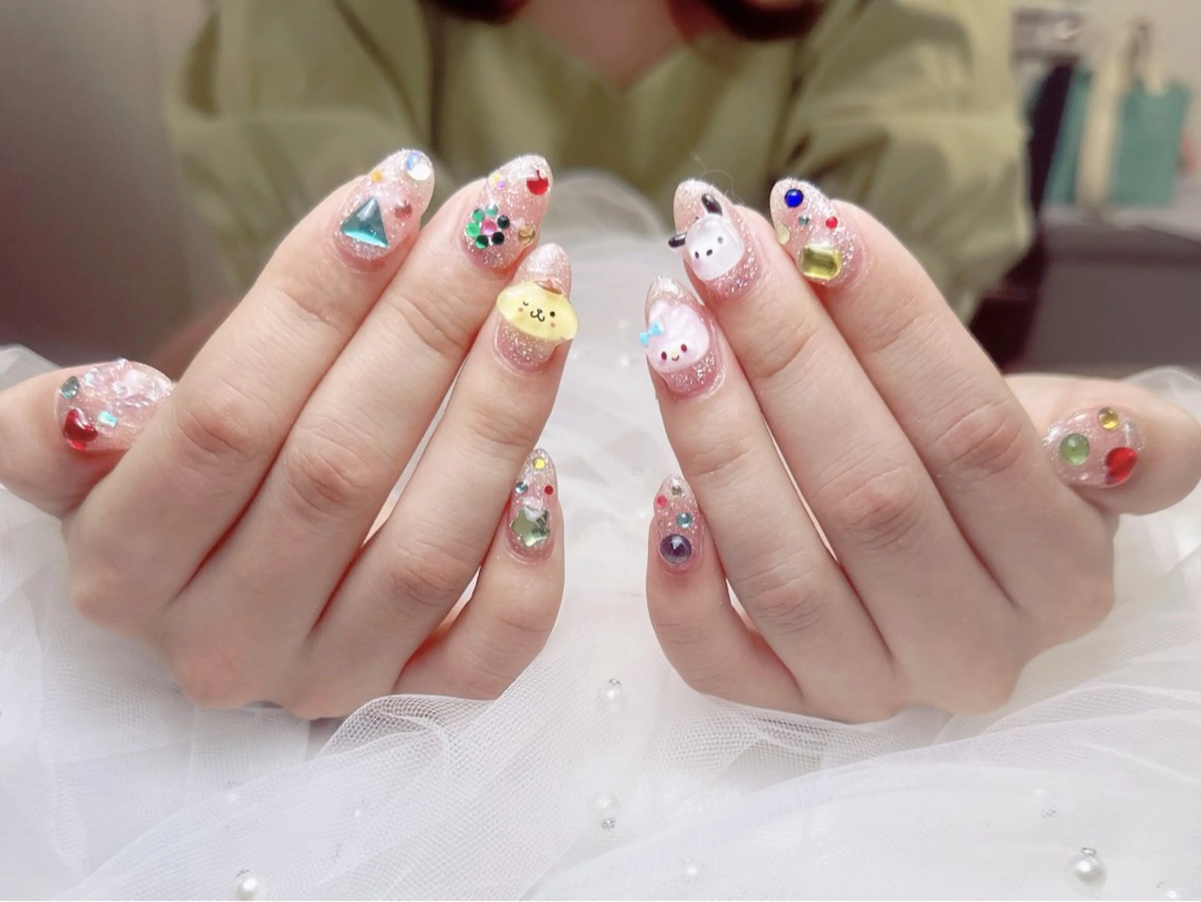 ネイル フレンチネイル ジェルネイル ハート 韓国ネイル マグネットネイル ハンドネイル ロータス ネイルサロンのネイルデザイン