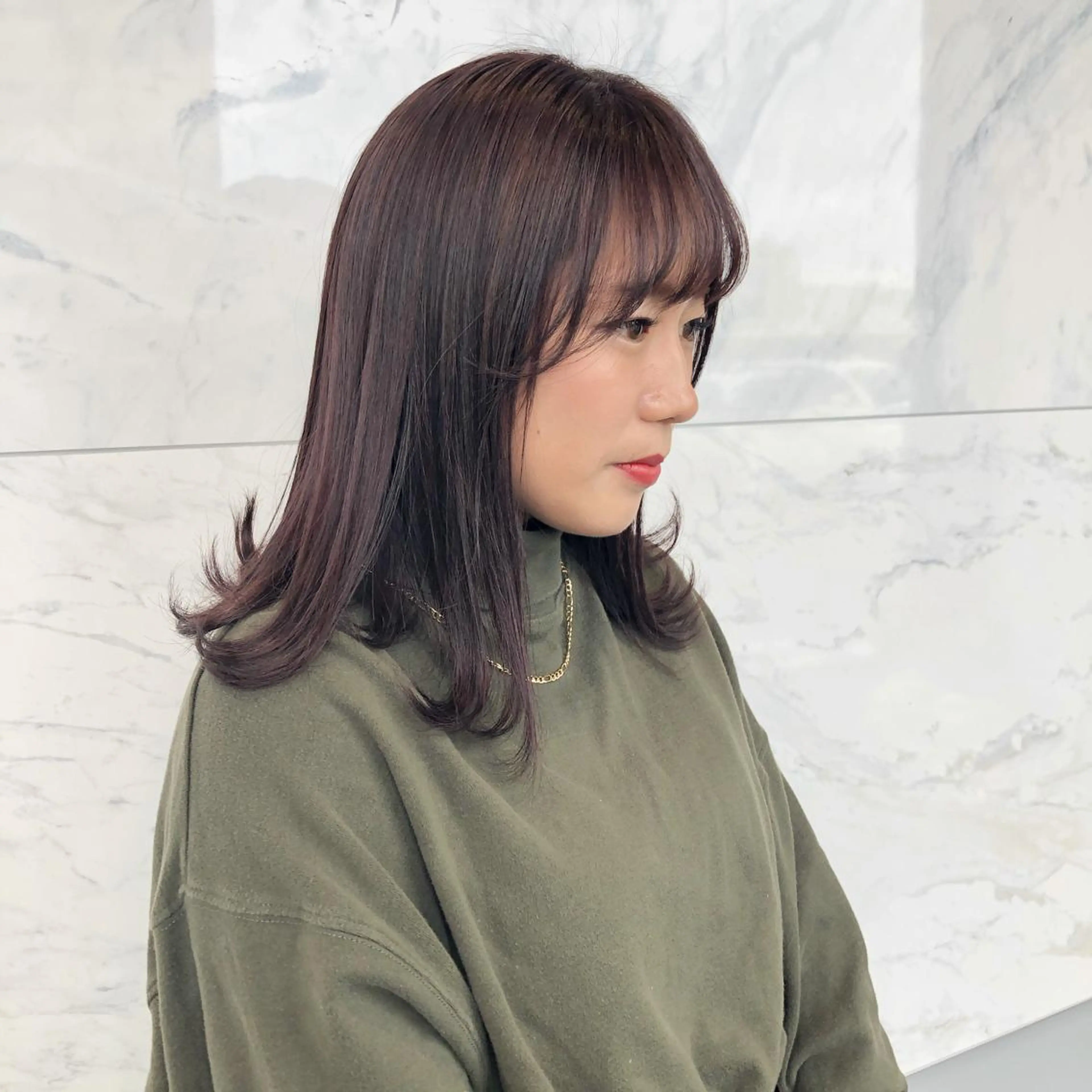 ミディアム カラー ヘアアレンジ 吉野 優子のマツエク・マツパデザイン